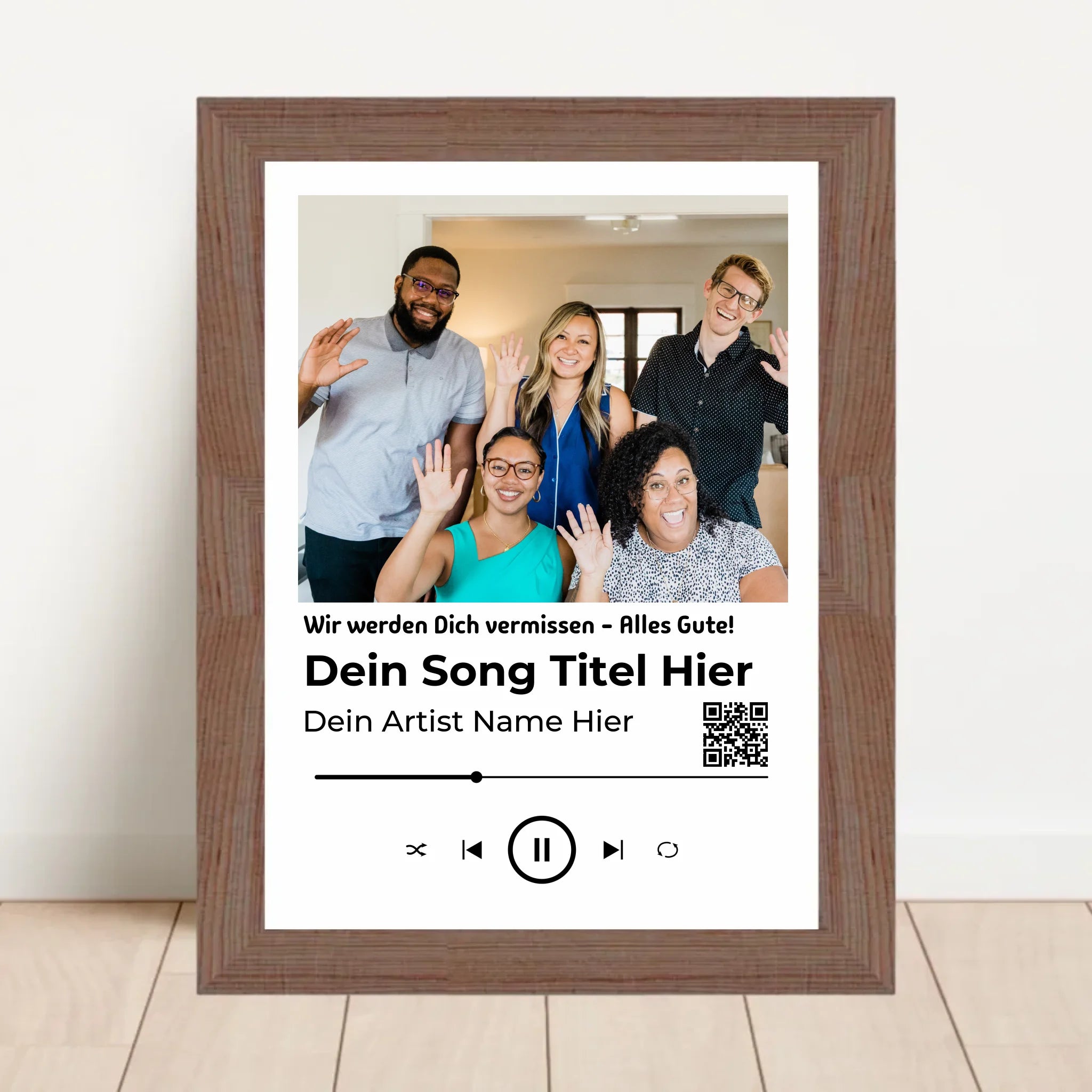 Kollege Abschied Geschenk Musikposter mit Foto - Cantty