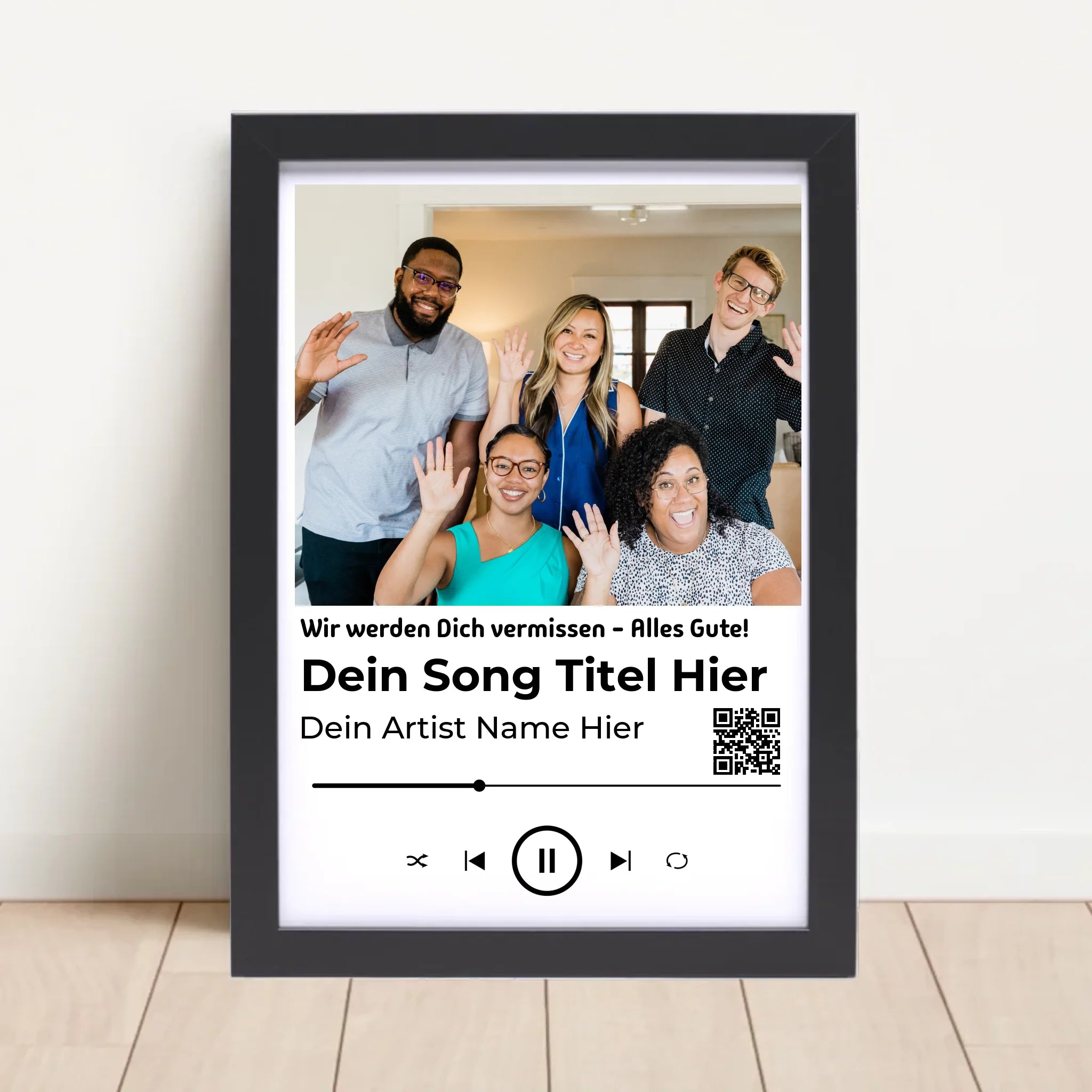 Kollege Abschied Geschenk Musikposter mit Foto - Cantty