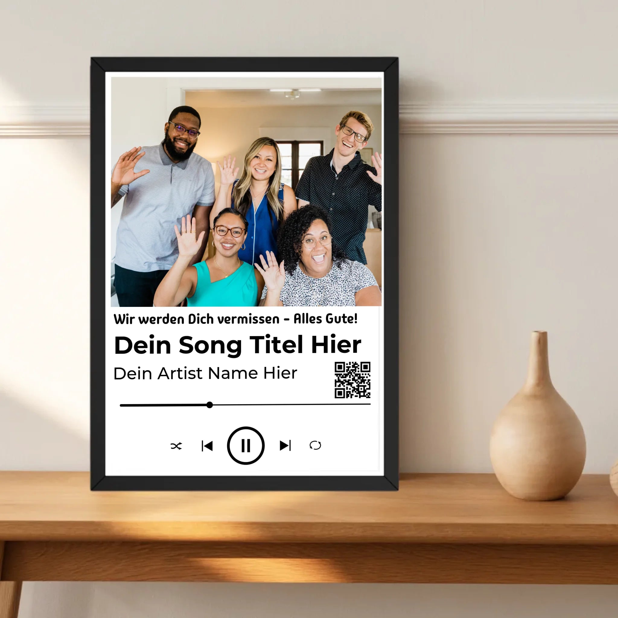 Kollege Abschied Geschenk Musikposter mit Foto - Cantty