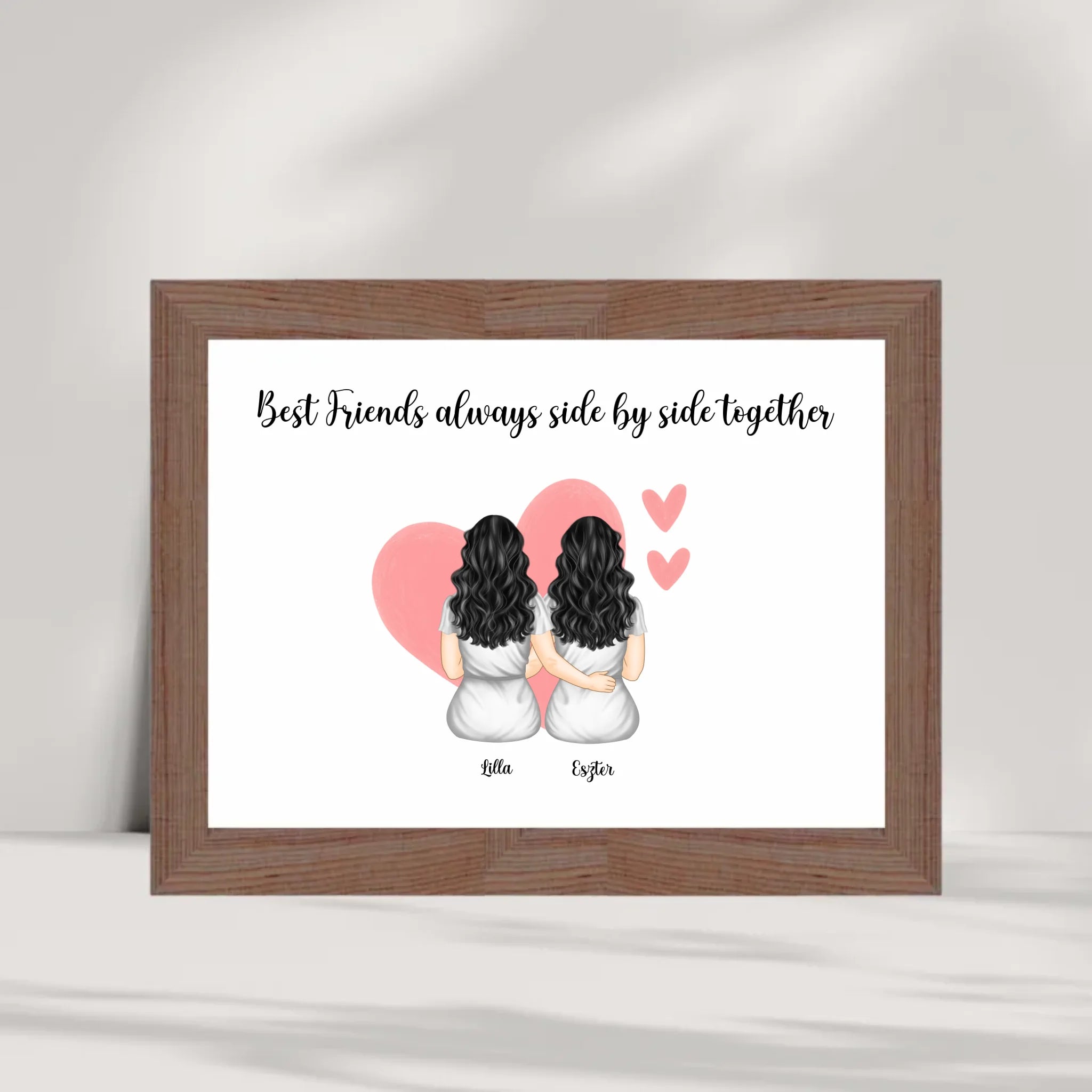 Beste Freunde Geschenk Freundschaftsbild Poster personalisiert - Cantty