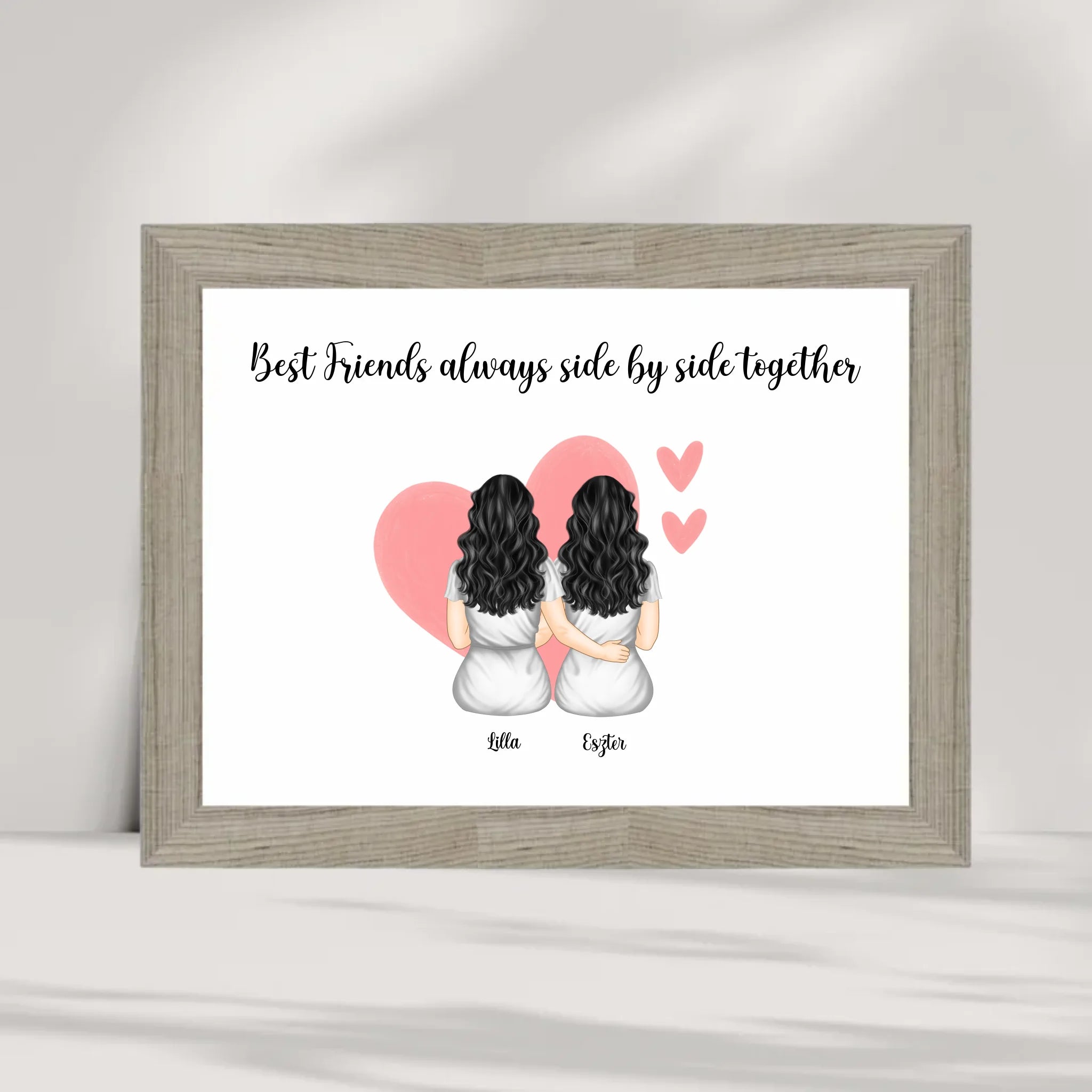 Beste Freunde Geschenk Freundschaftsbild Poster personalisiert - Cantty