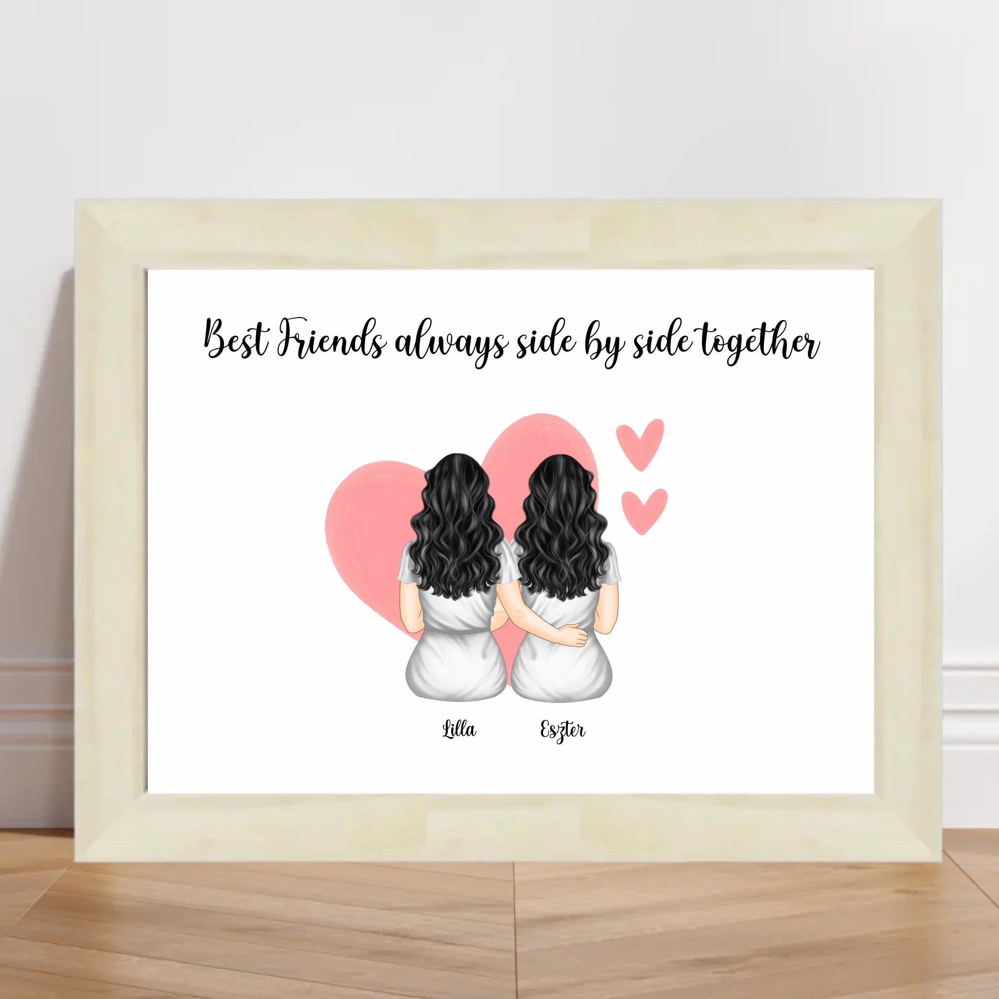 Beste Freunde Geschenk Freundschaftsbild Poster personalisiert - Cantty