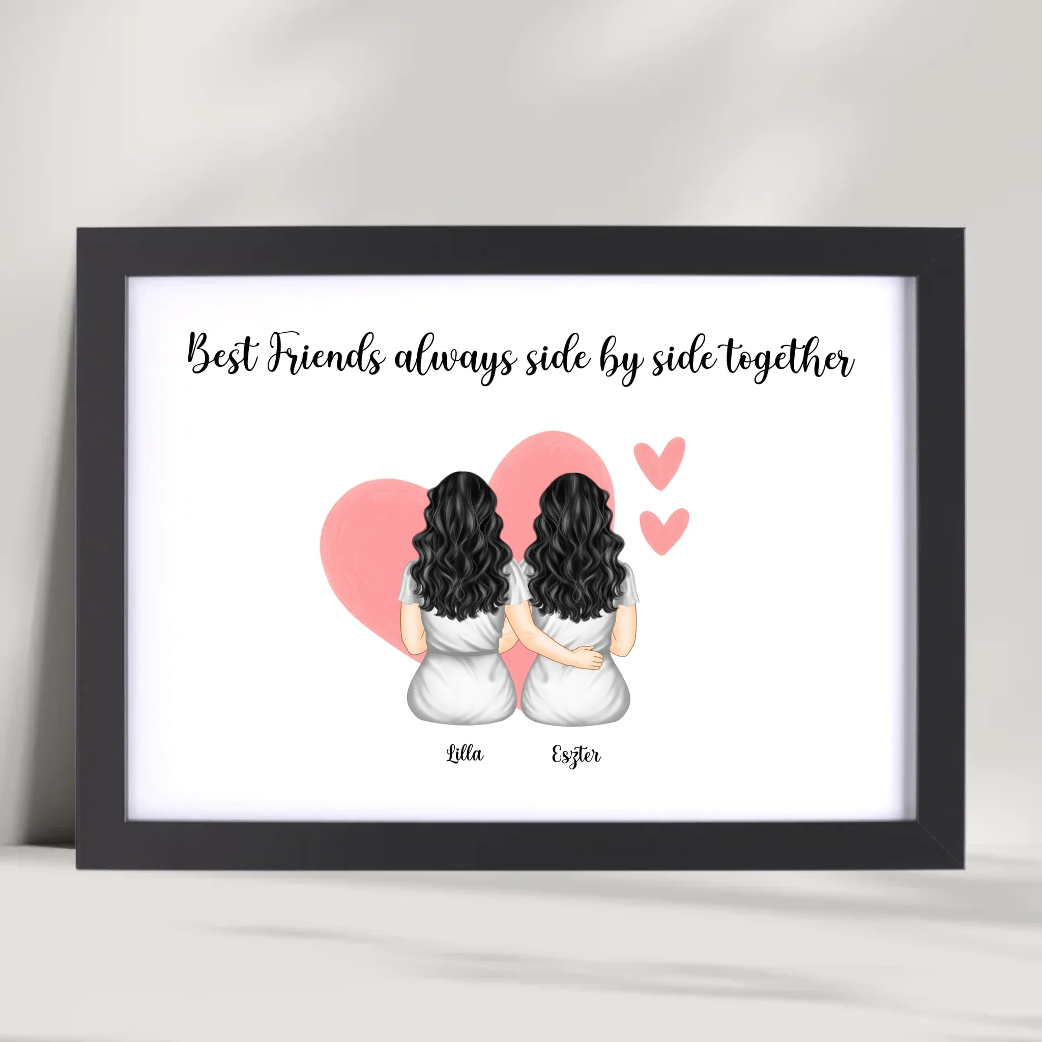 Beste Freunde Geschenk Freundschaftsbild Poster personalisiert - Cantty
