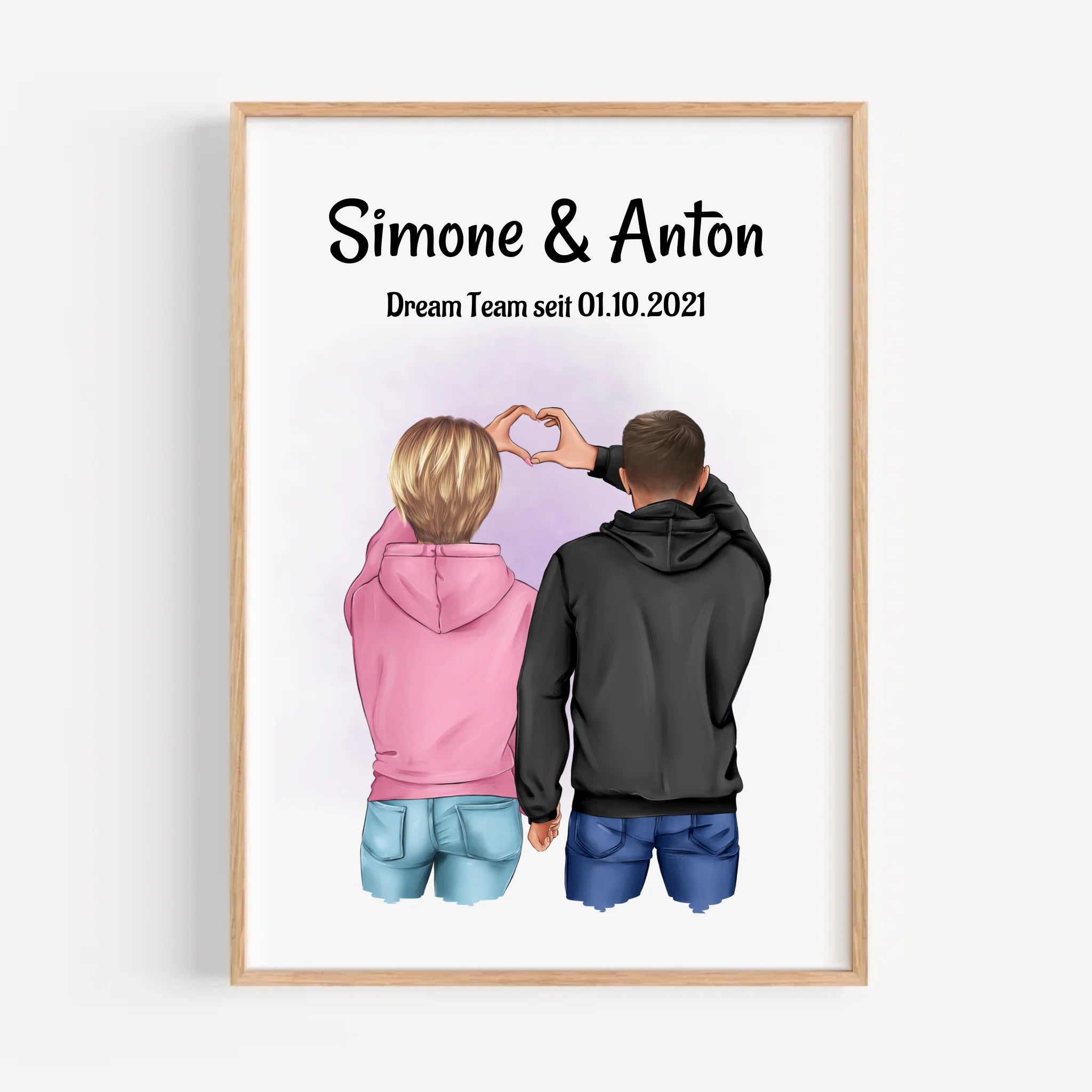 Jahrestag Geschenk Bild für Paar Freund & Freundin personalsiiert - Cantty