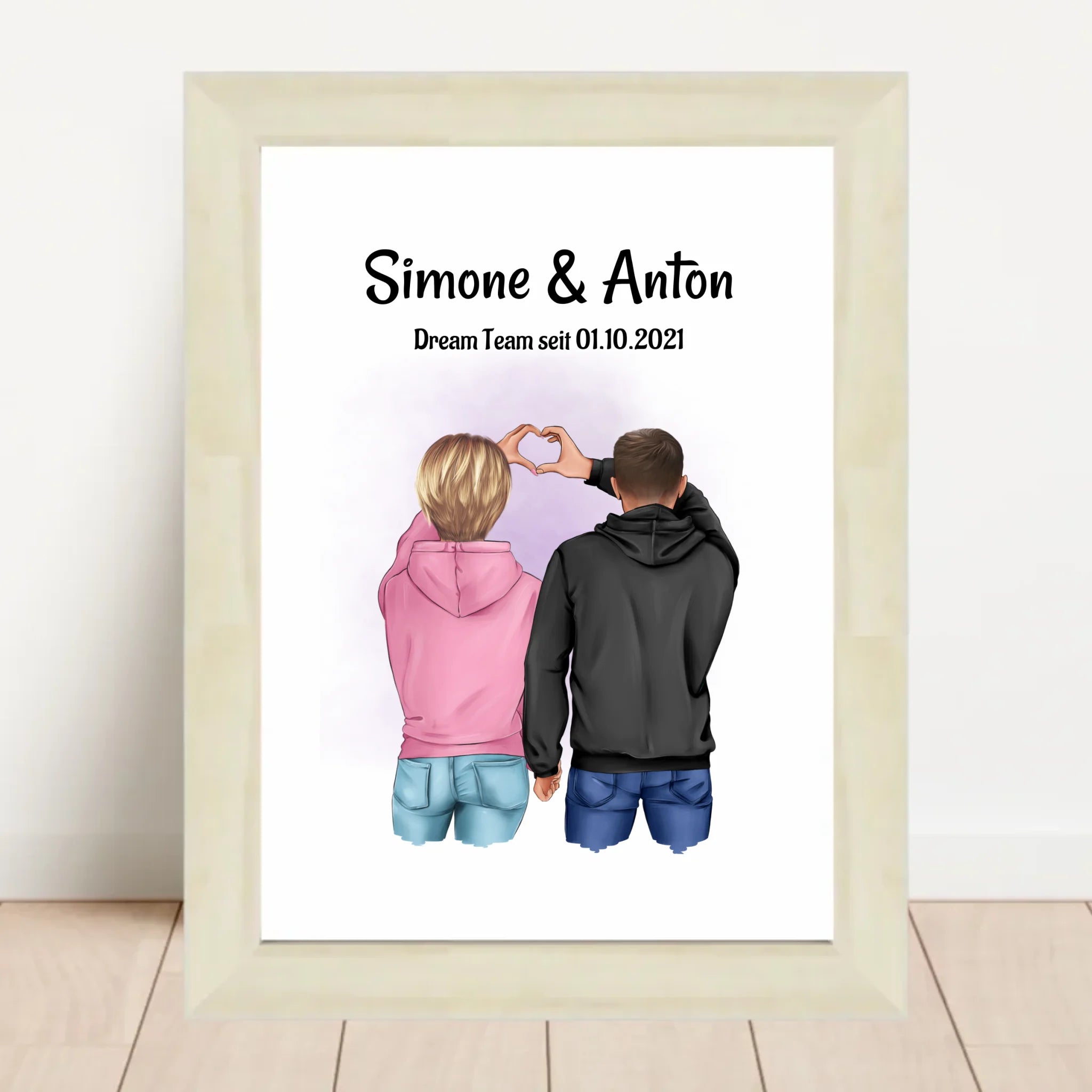Jahrestag Geschenk Bild für Paar Freund & Freundin personalsiiert - Cantty