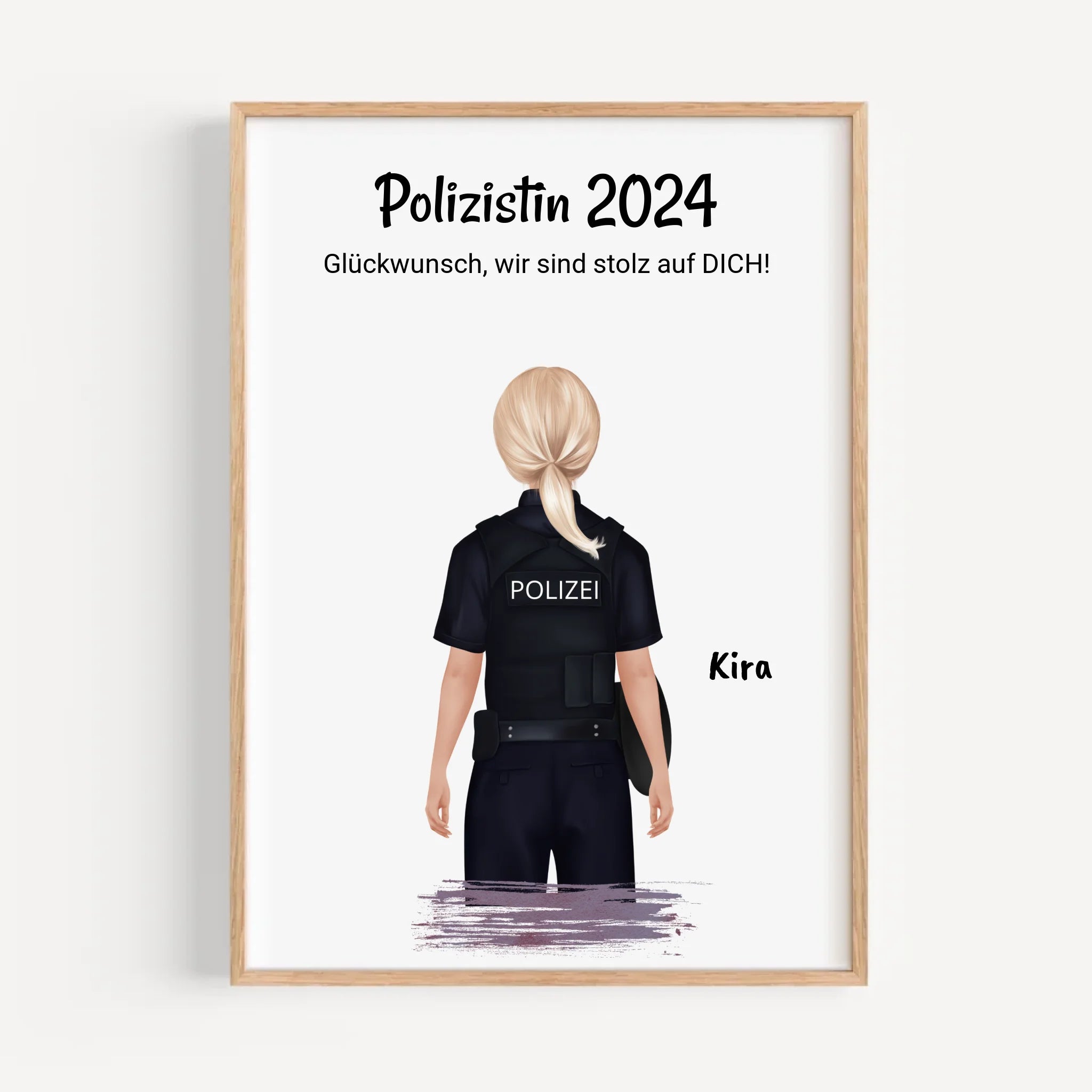 Polizistin bestandene Ausbildung Prüfung Bild Geschenk - Cantty