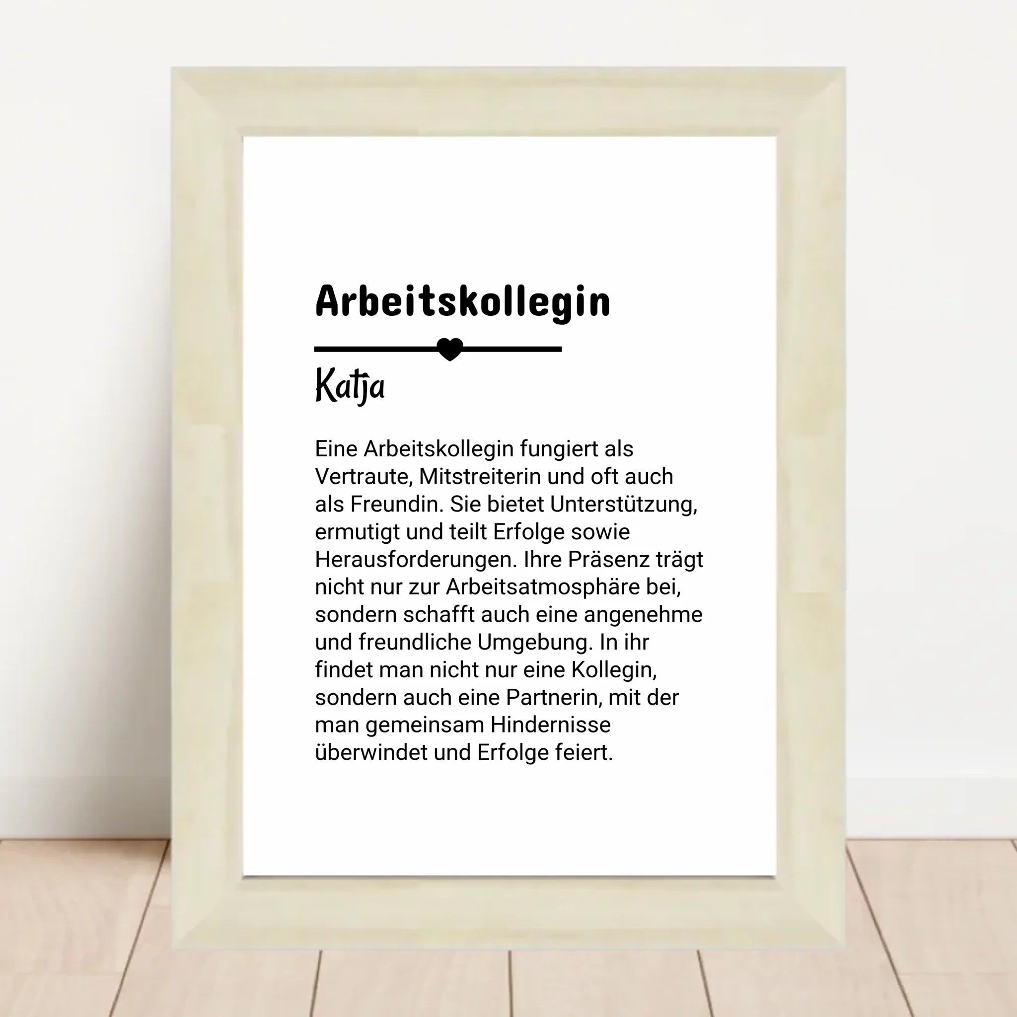 Arbeitskollegin Definition Poster Geschenk personalisiert - Cantty