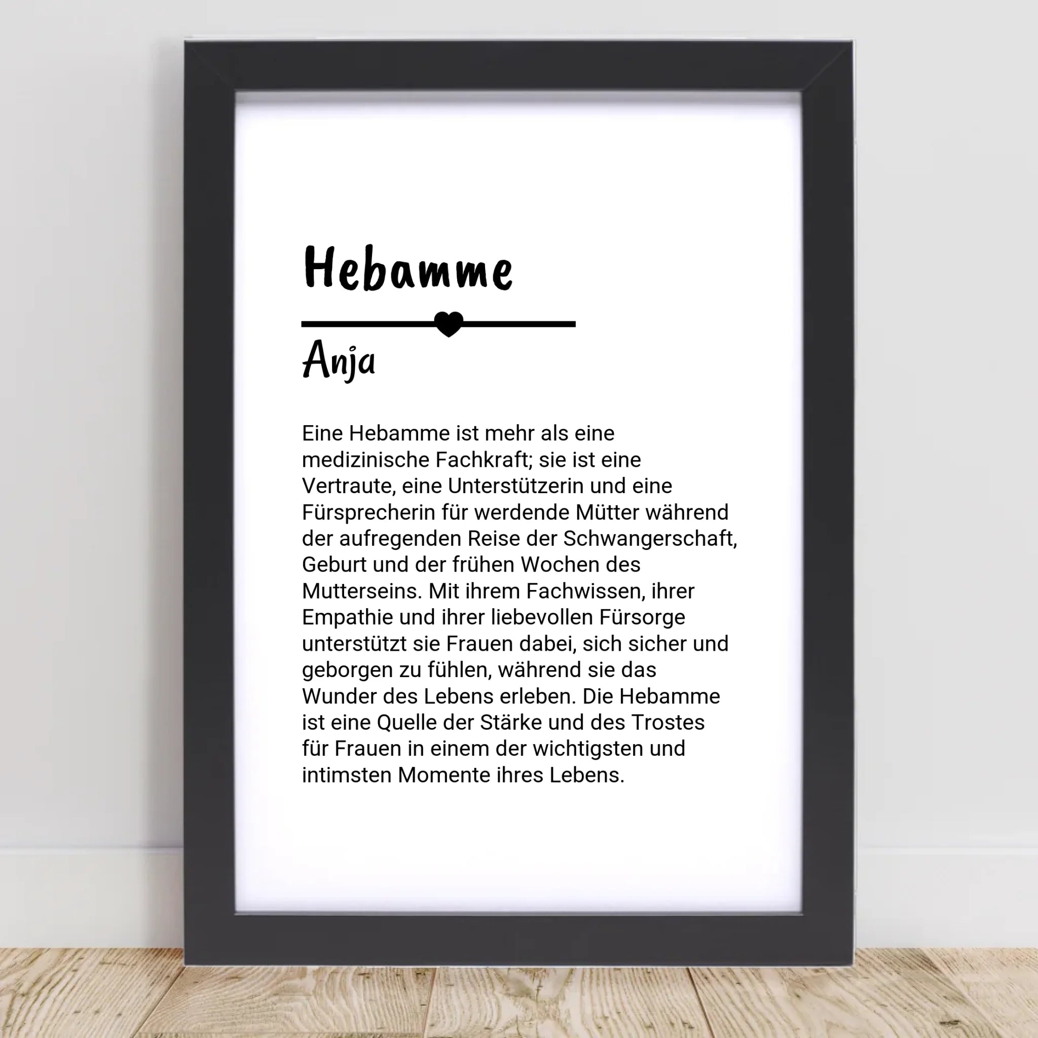 Hebamme Definition Poster Geschenk personalisiert - Cantty