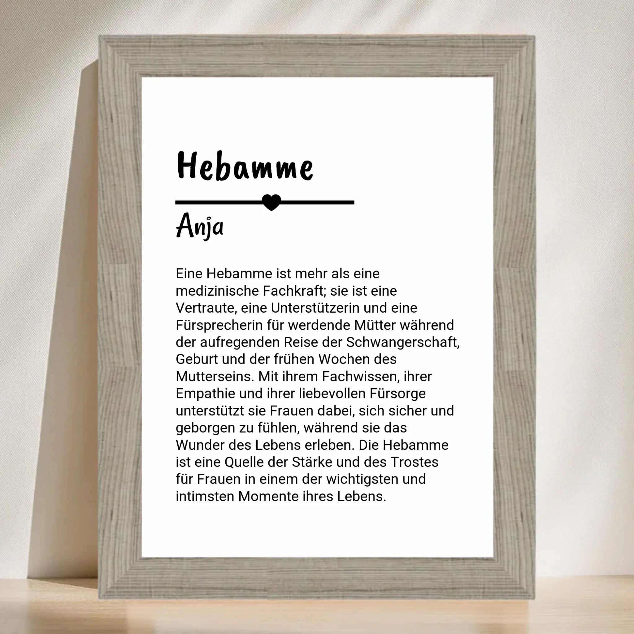 Hebamme Definition Poster Geschenk personalisiert - Cantty