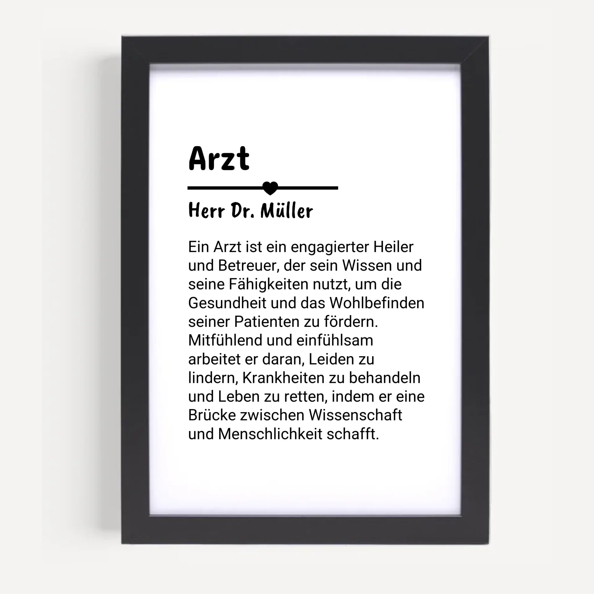 Arzt Definition Poster Geschenk personalisiert - Cantty