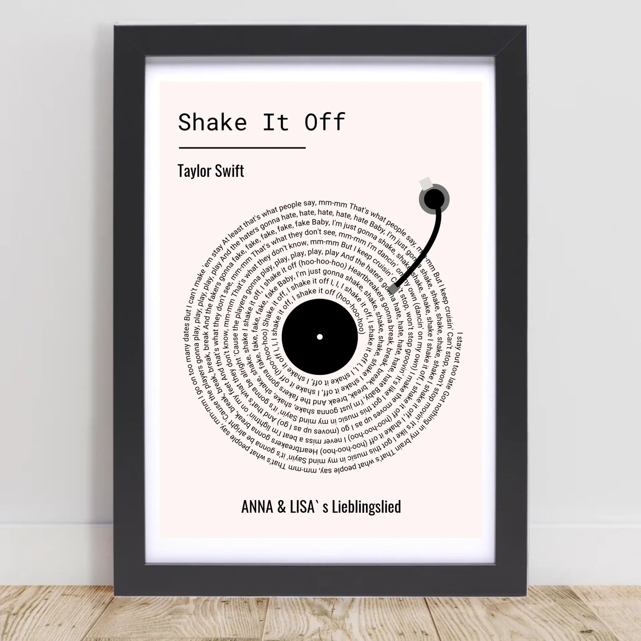 Beste Freundin Weihnachtsgeschenk Songtext Poster mit Bilderrahmen - Cantty
