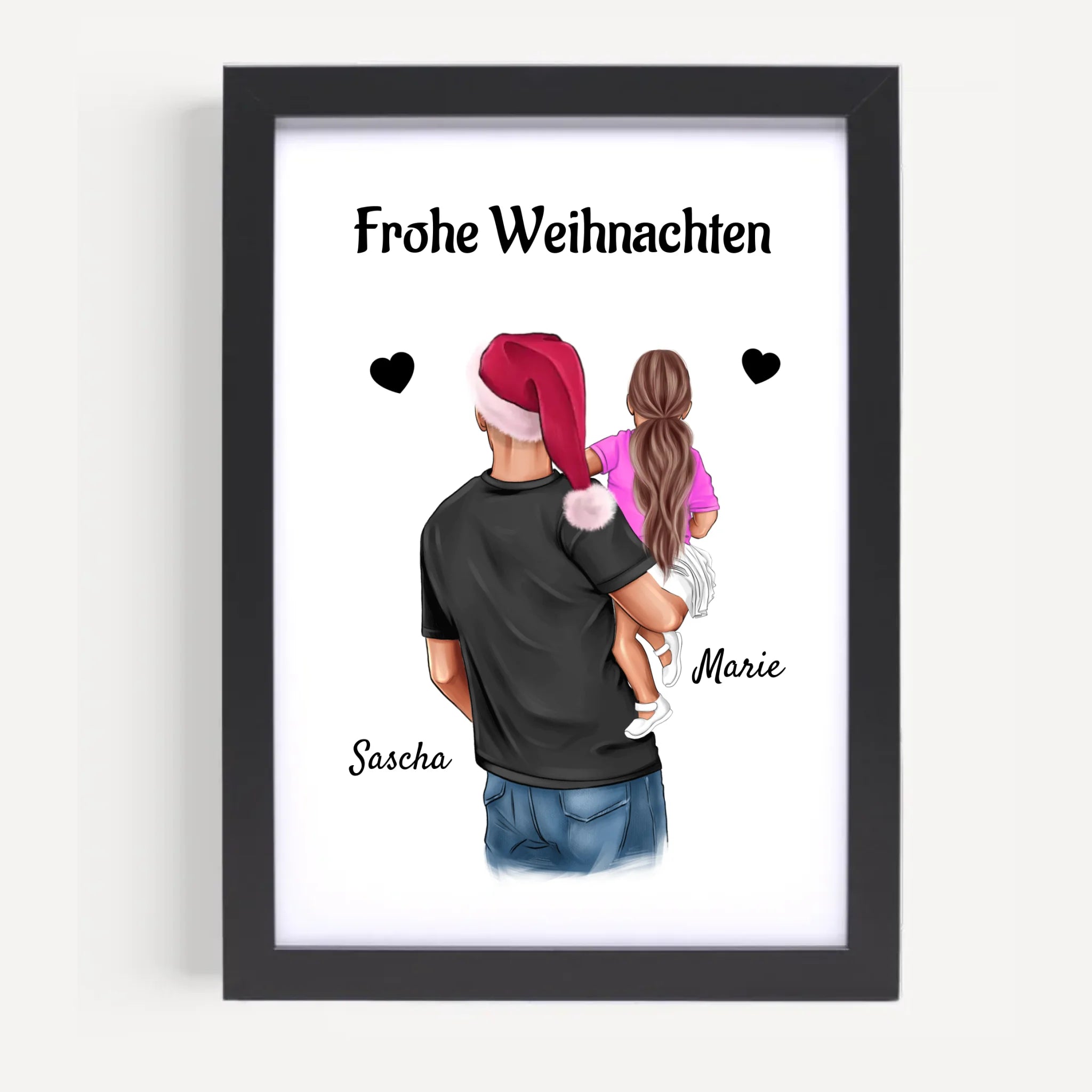 Patenonkel von Mädchen Poster Weihnachtsgeschenk personalisiert - Cantty