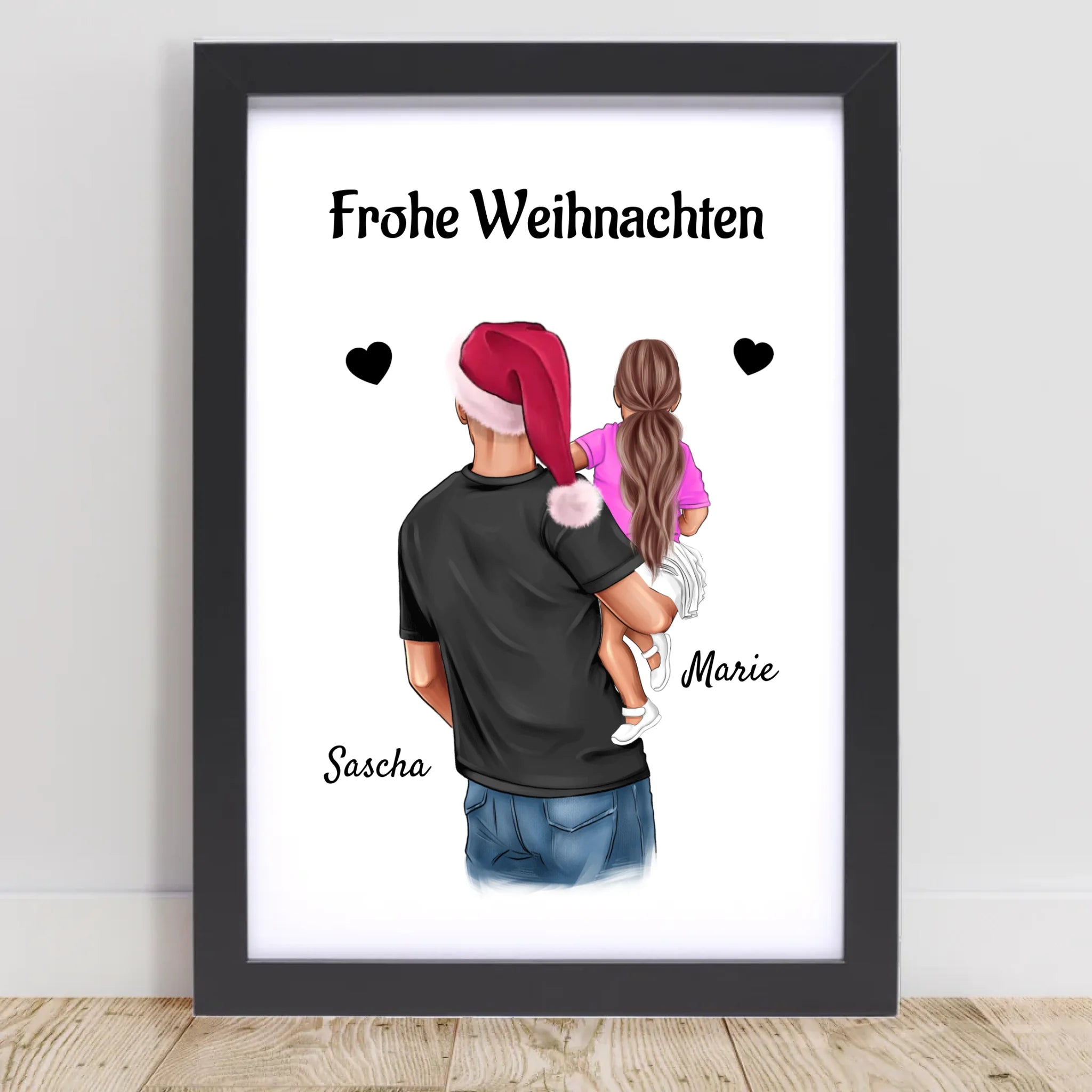 Patenonkel von Mädchen Poster Weihnachtsgeschenk personalisiert - Cantty