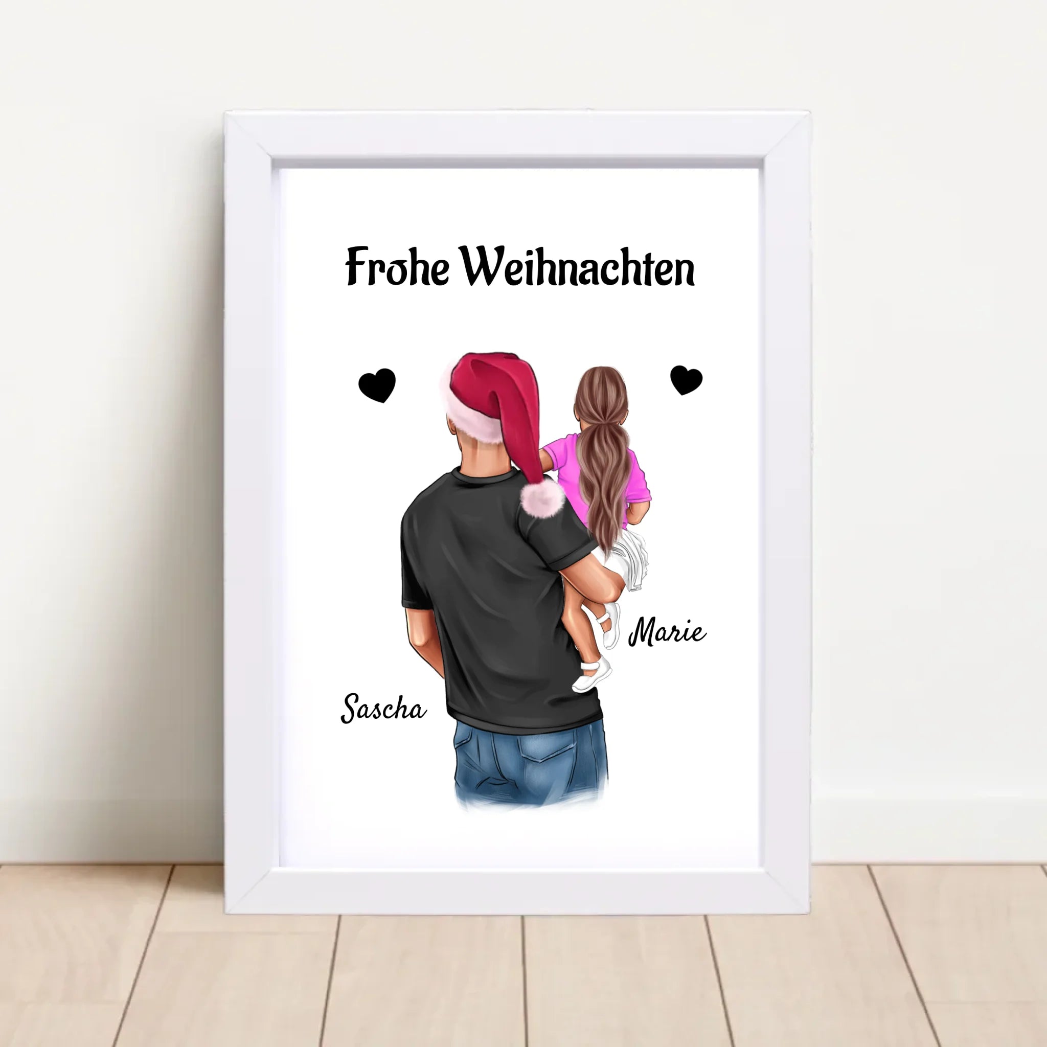 Patenonkel von Mädchen Poster Weihnachtsgeschenk personalisiert - Cantty