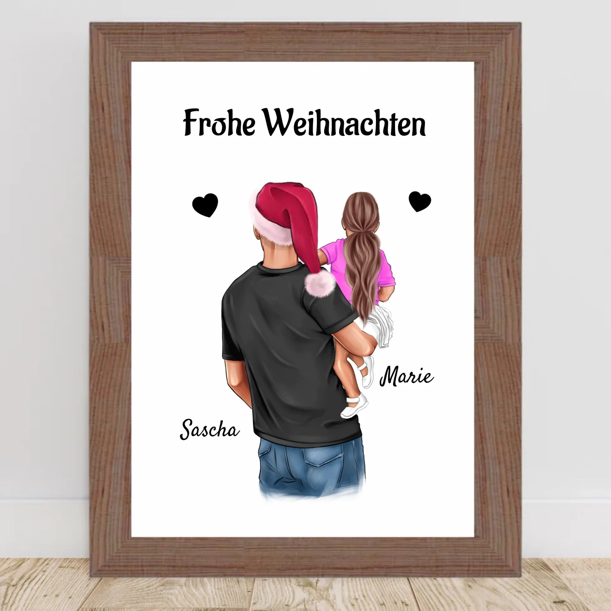Patenonkel von Mädchen Poster Weihnachtsgeschenk personalisiert - Cantty