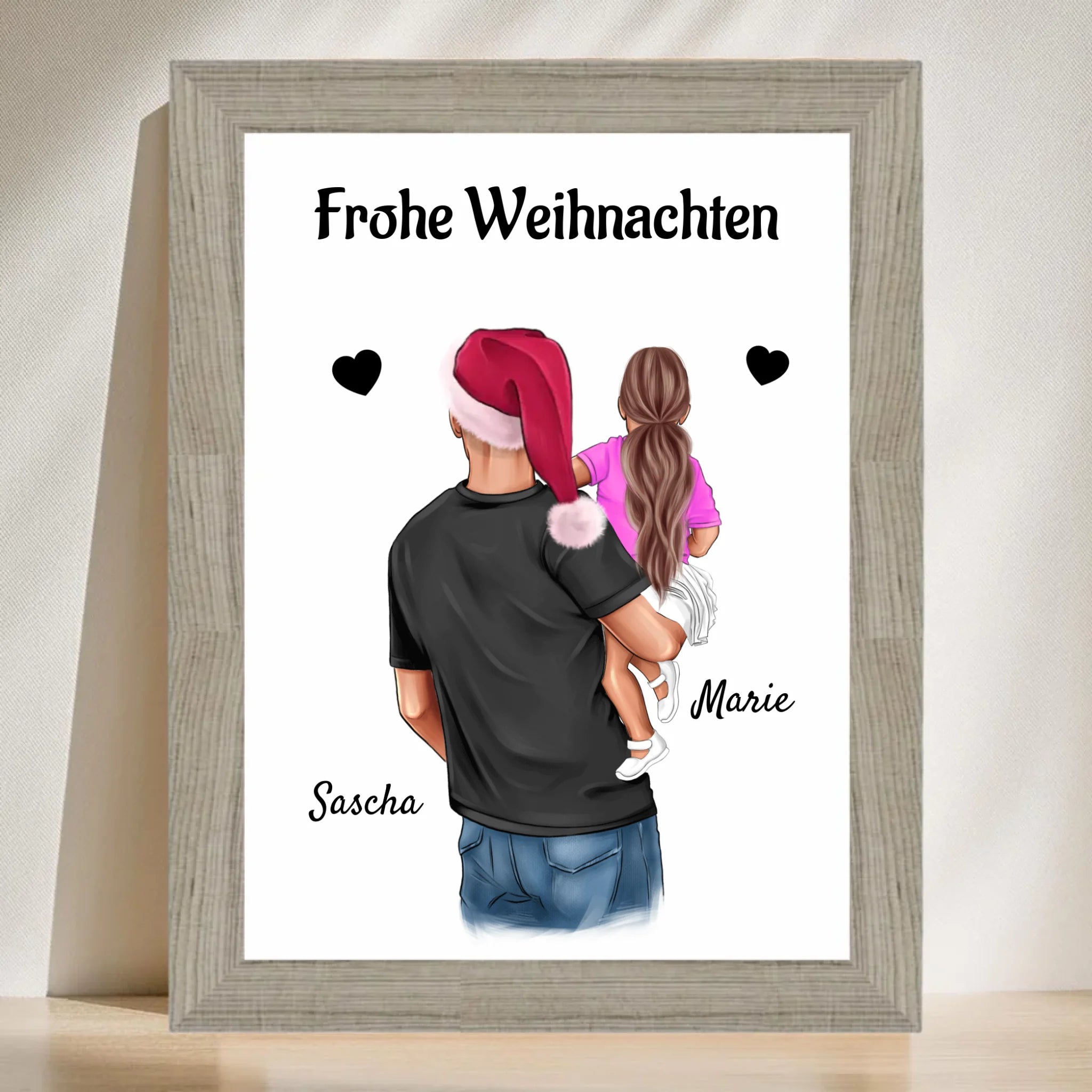 Patenonkel von Mädchen Poster Weihnachtsgeschenk personalisiert - Cantty