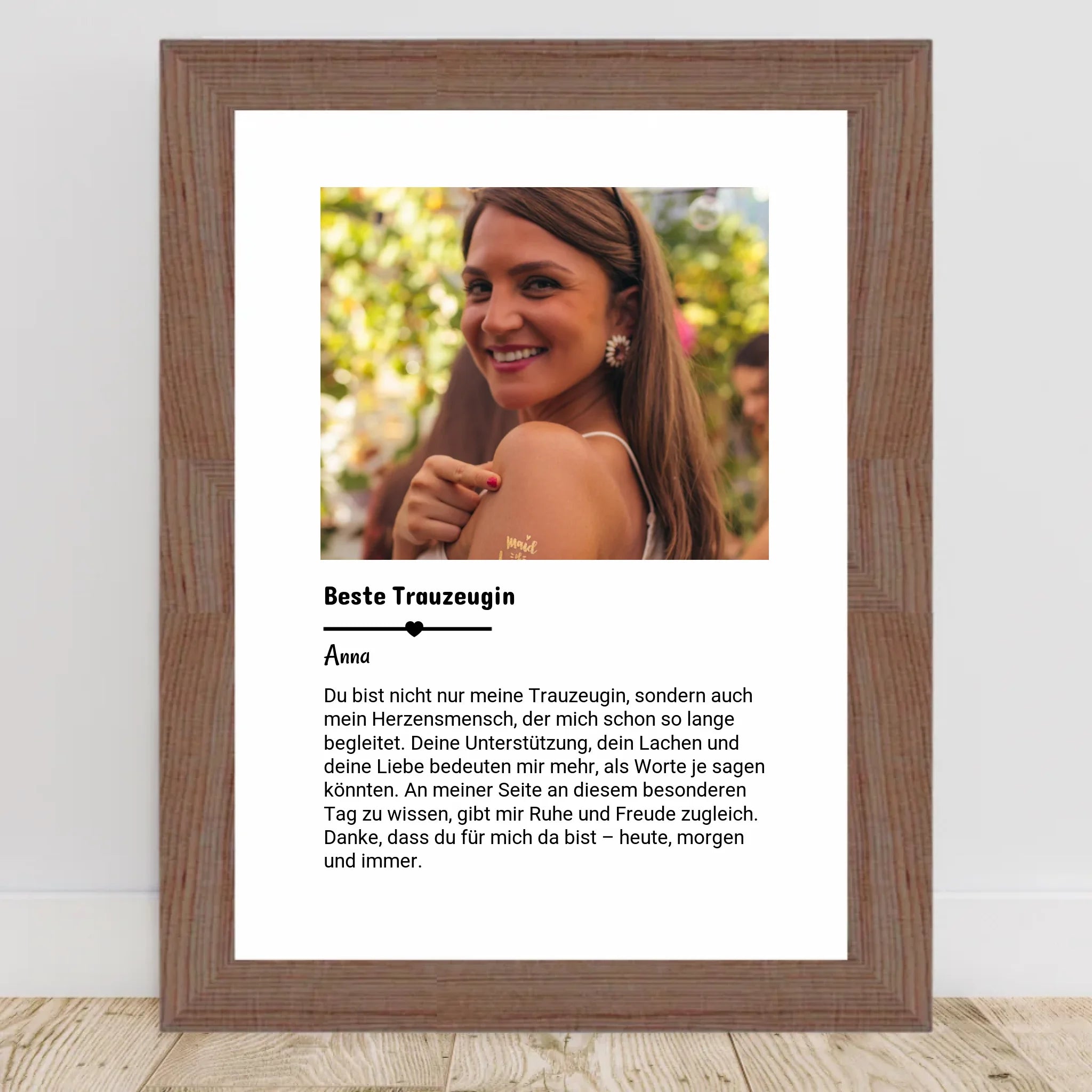 Beste Trauzeugin Geschenk: Foto mit Definition - Cantty