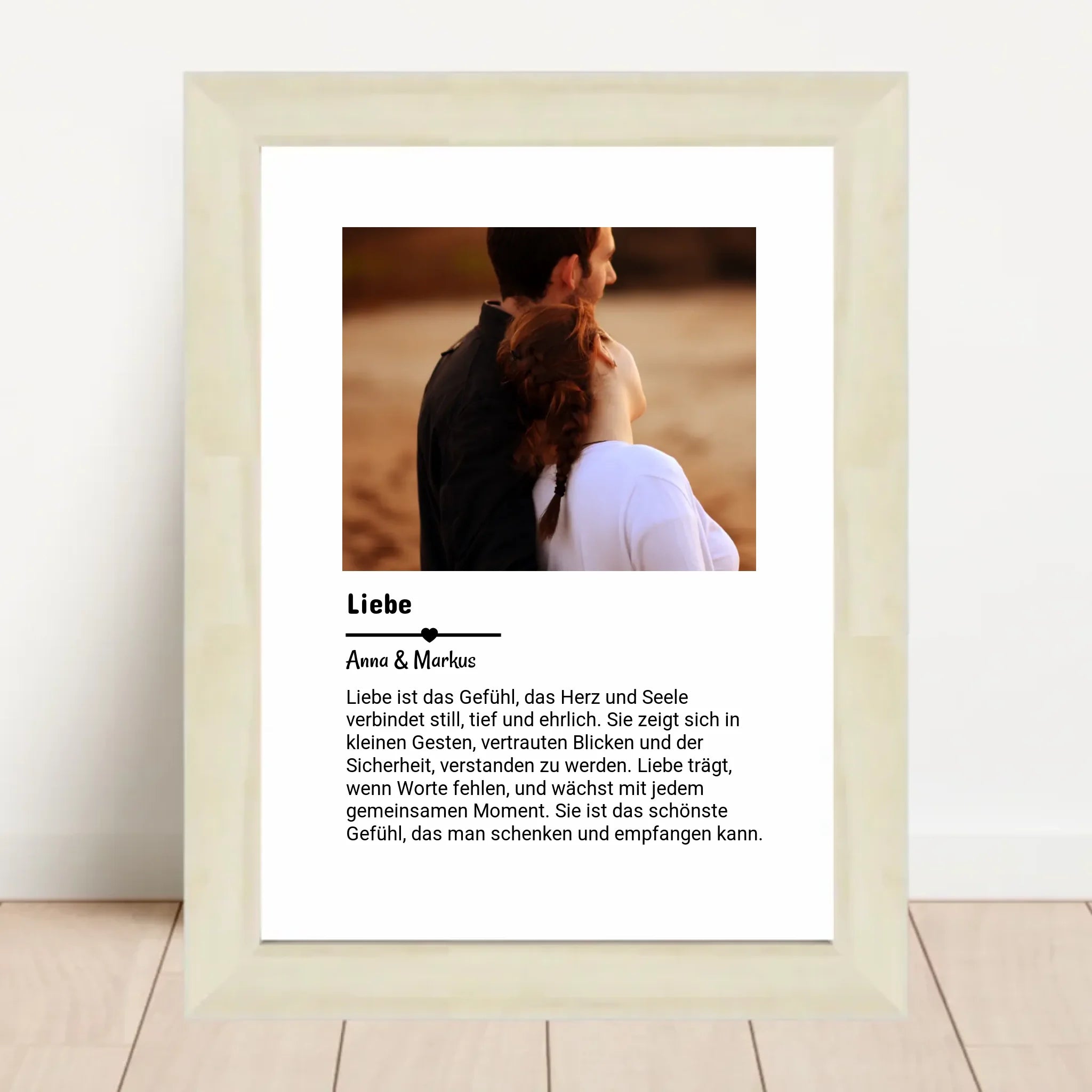 Romantisches Geschenk für Mann: Foto mit Spruch personalisiert - Cantty