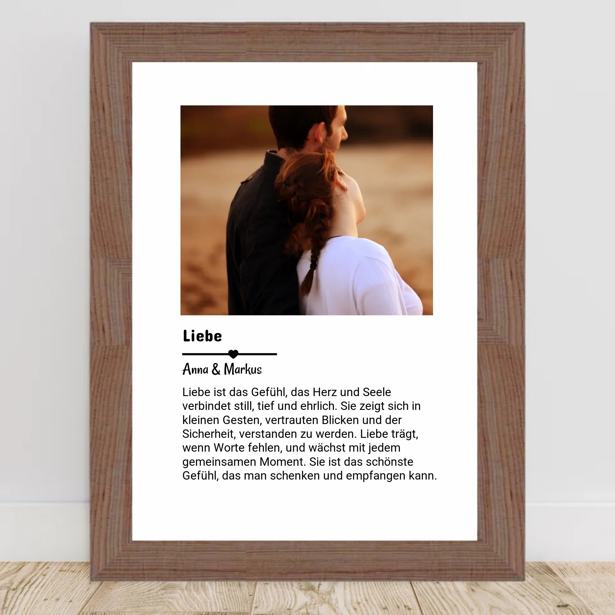 Romantisches Geschenk für Mann: Foto mit Spruch personalisiert - Cantty