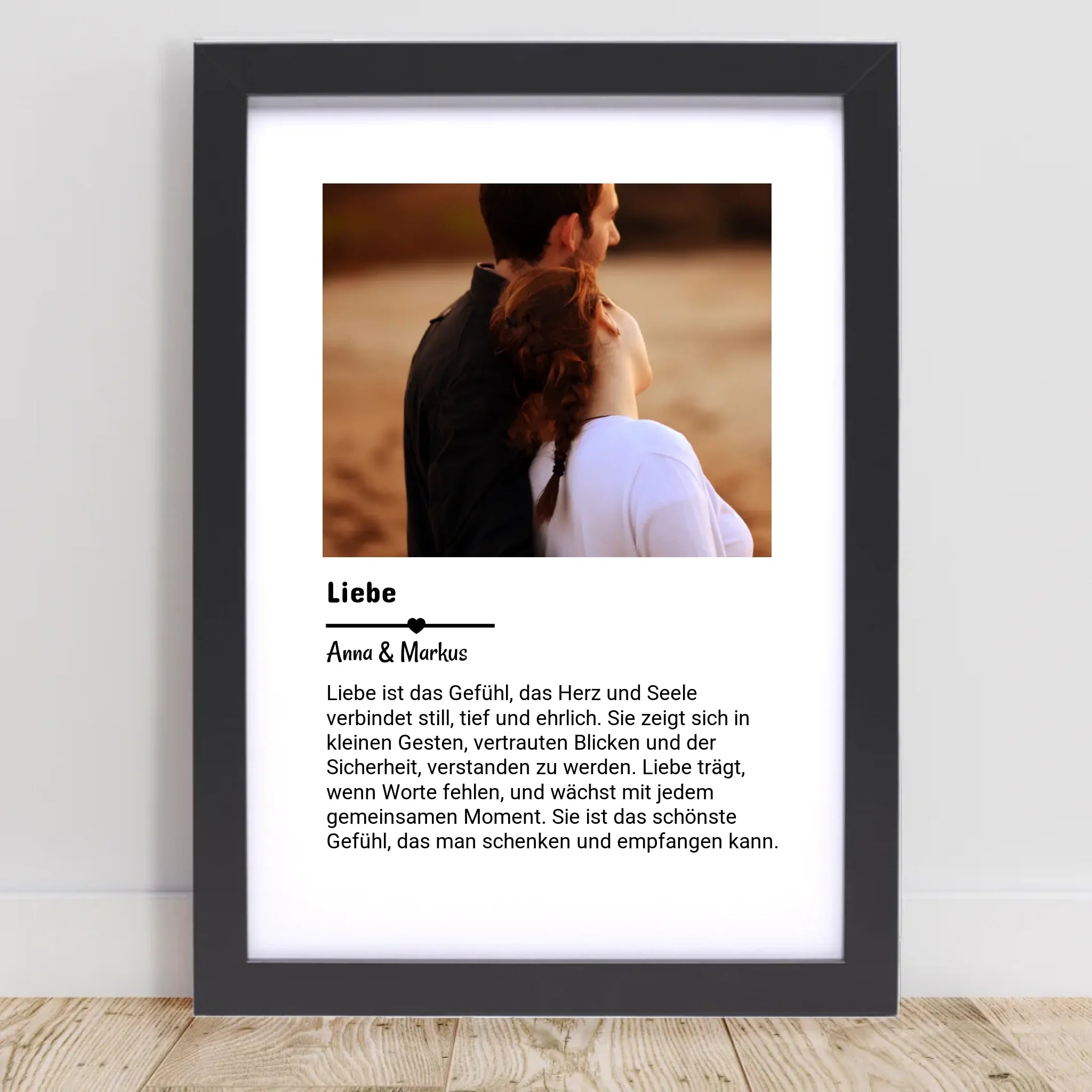 Romantisches Geschenk für Mann: Foto mit Spruch personalisiert - Cantty