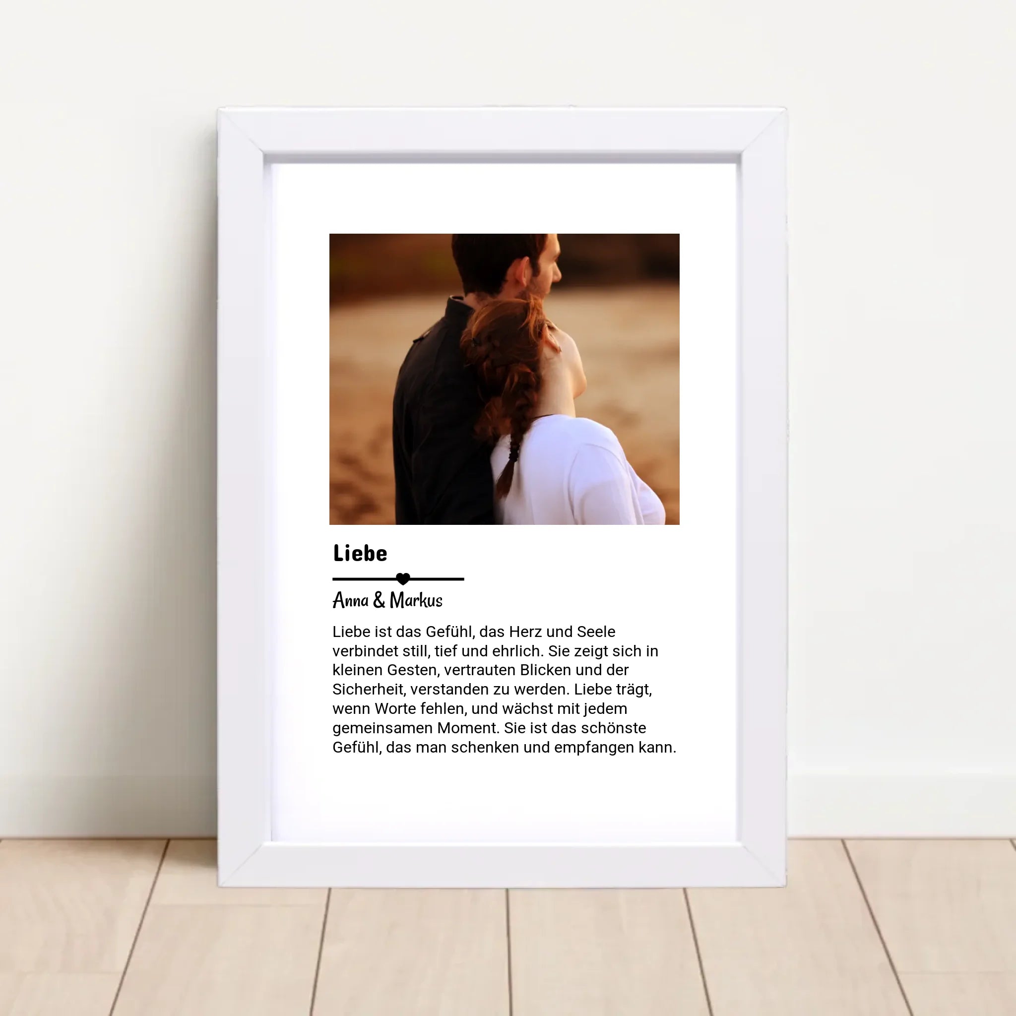 Romantisches Geschenk für Mann: Foto mit Spruch personalisiert - Cantty