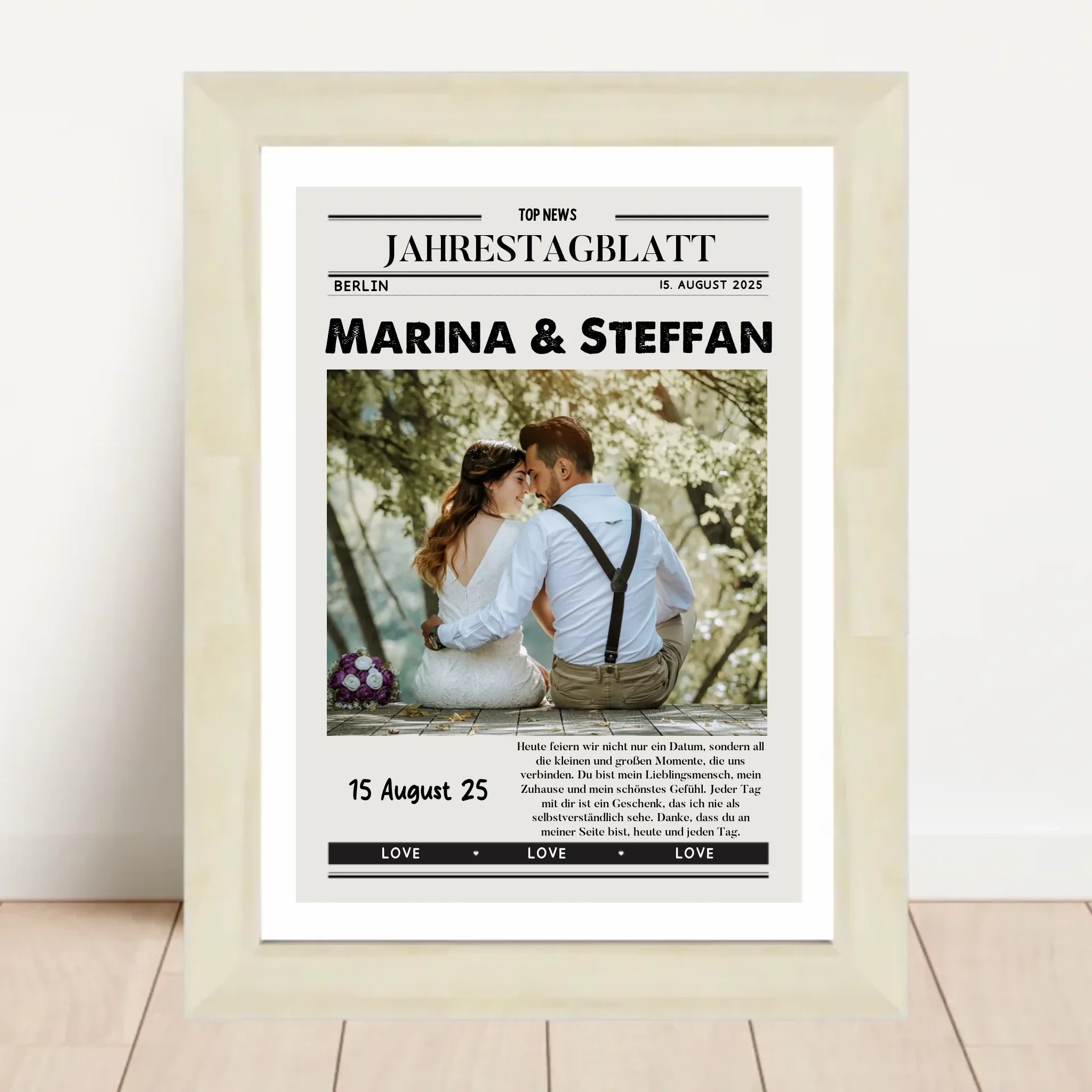 Paar Jahrestag Zeitung Geschenk mit Foto - Cantty