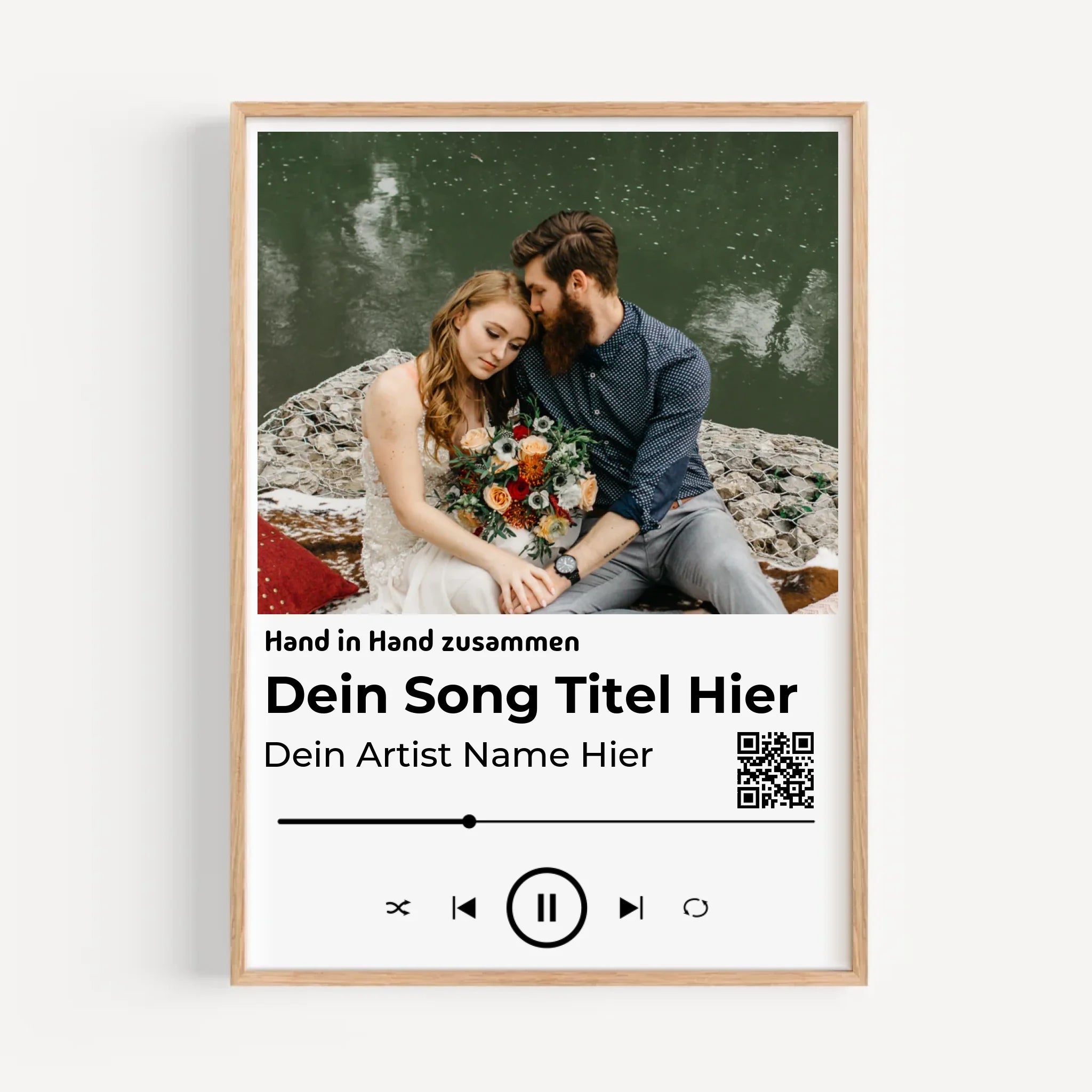 Paar Musik Geschenk mit Foto: Musikplayer mit QR Code - Cantty