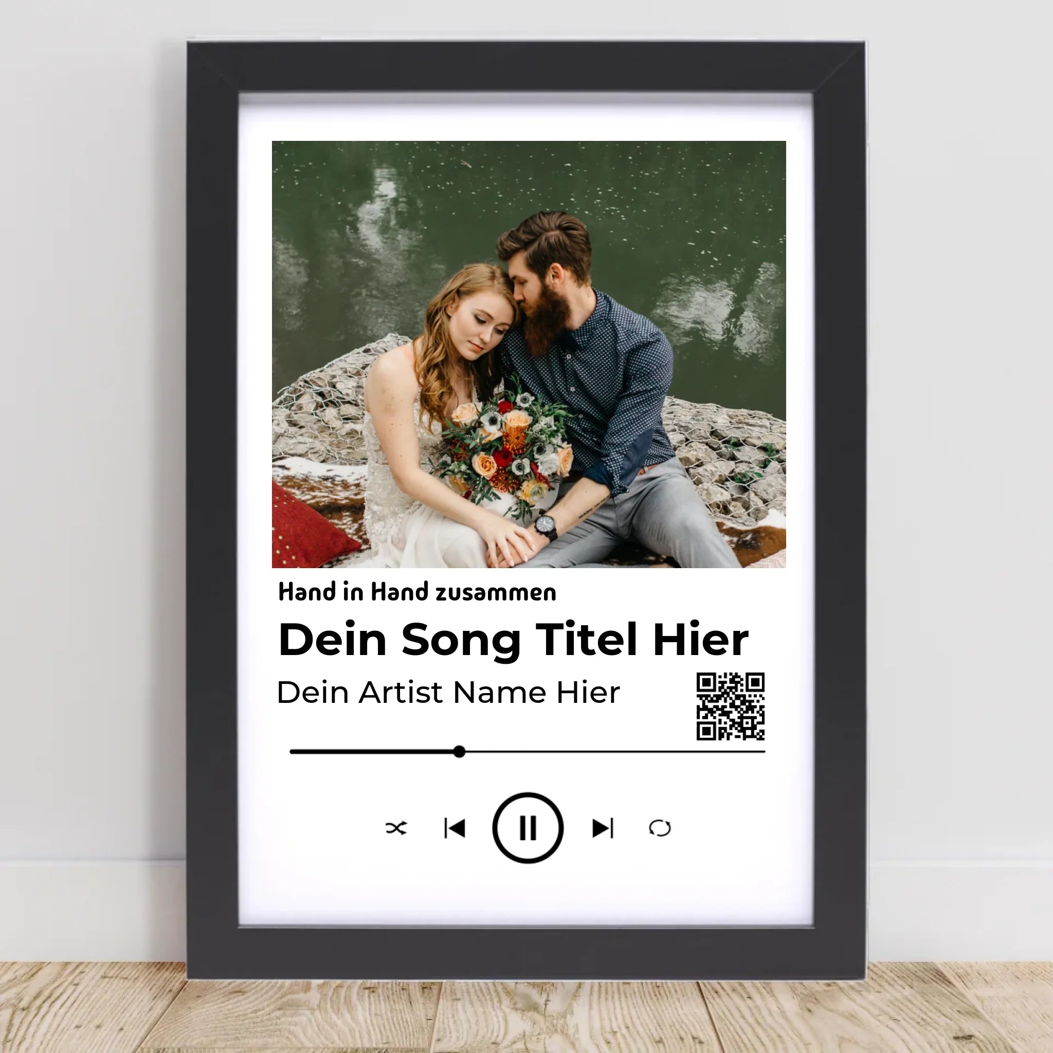 Paar Musik Geschenk mit Foto: Musikplayer mit QR Code - Cantty