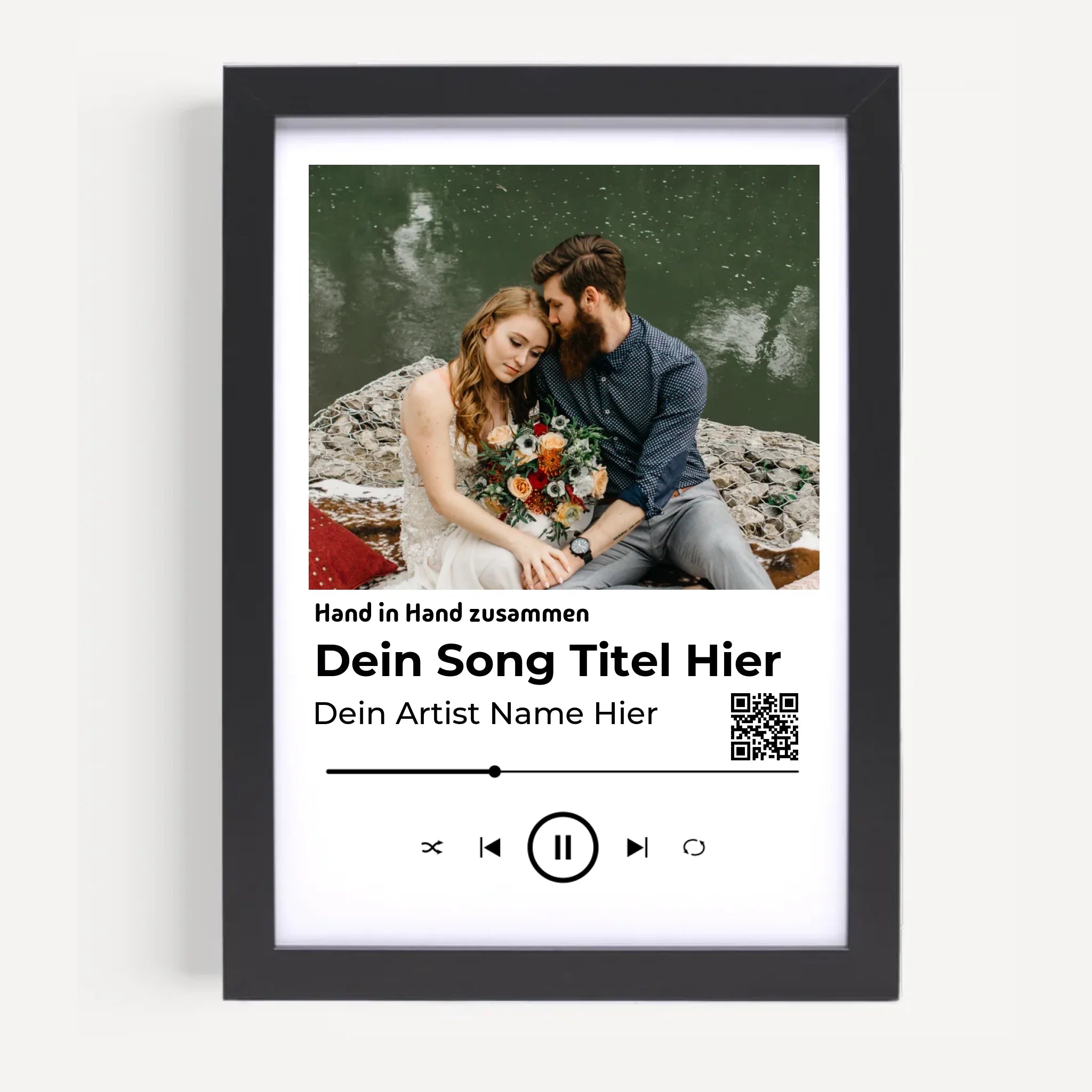 Paar Musik Geschenk mit Foto: Musikplayer mit QR Code - Cantty