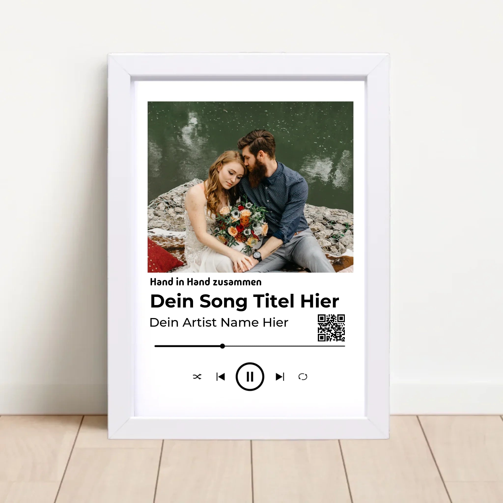 Paar Musik Geschenk mit Foto: Musikplayer mit QR Code - Cantty
