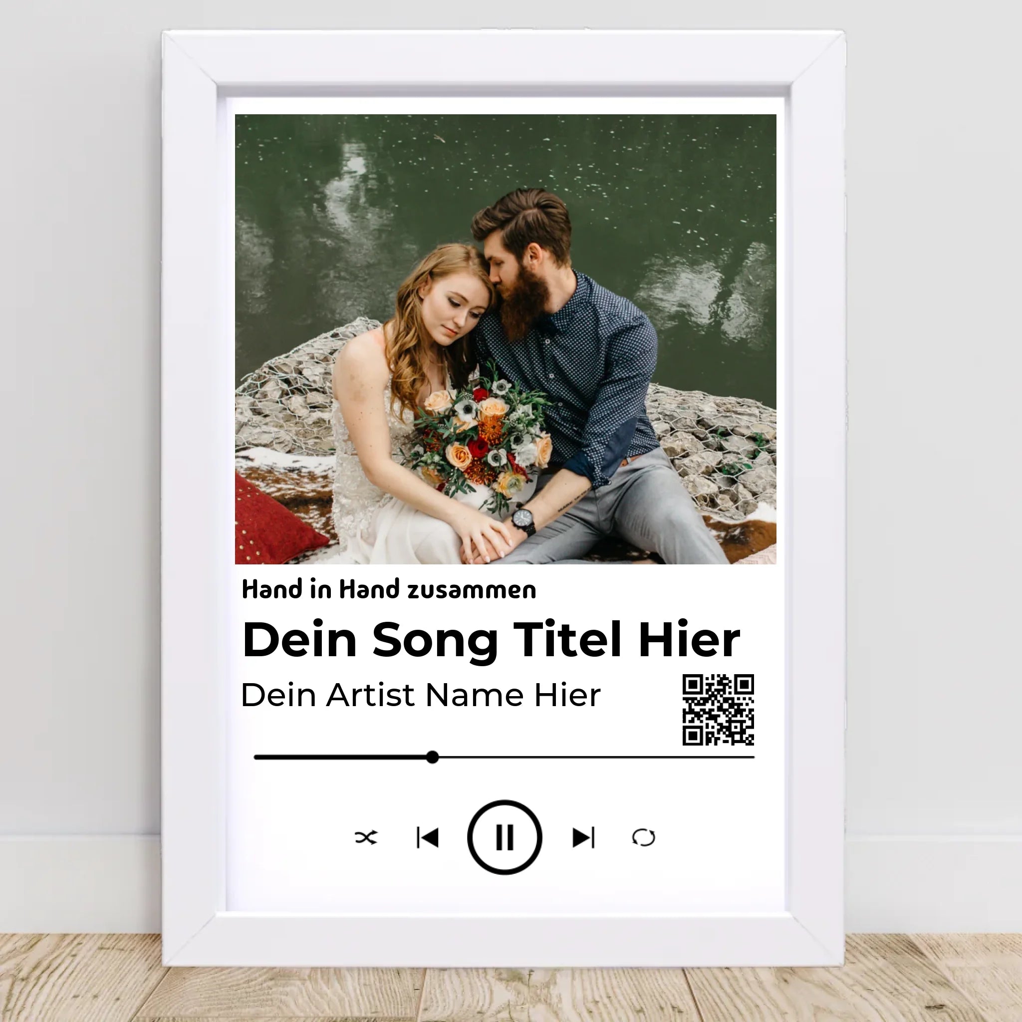 Paar Musik Geschenk mit Foto: Musikplayer mit QR Code - Cantty