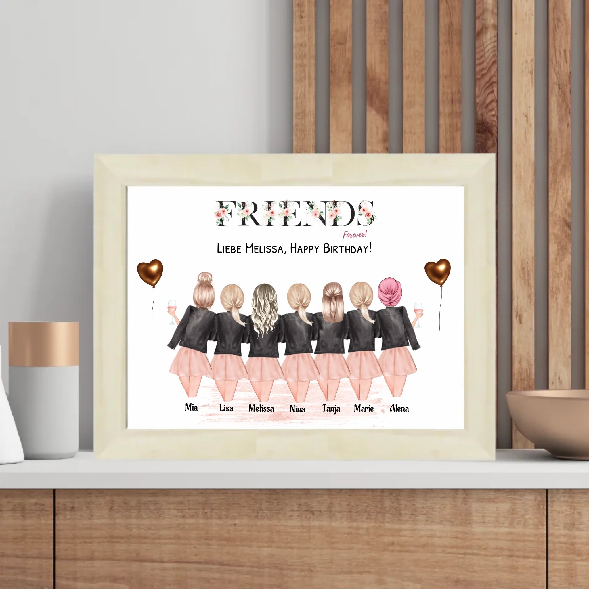 7 Freundinnen Bild personalisiert - Cantty