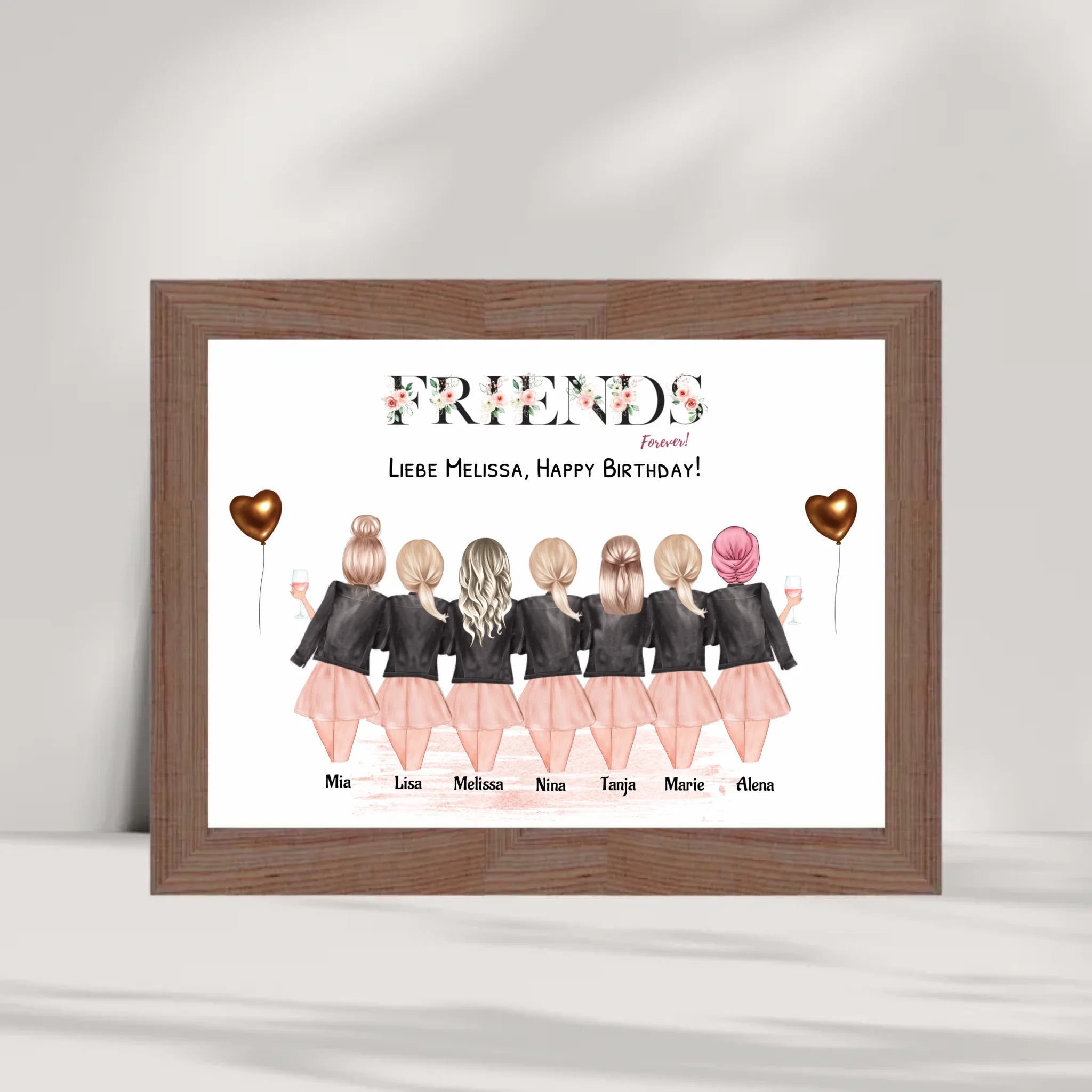 7 Freundinnen Bild personalisiert - Cantty