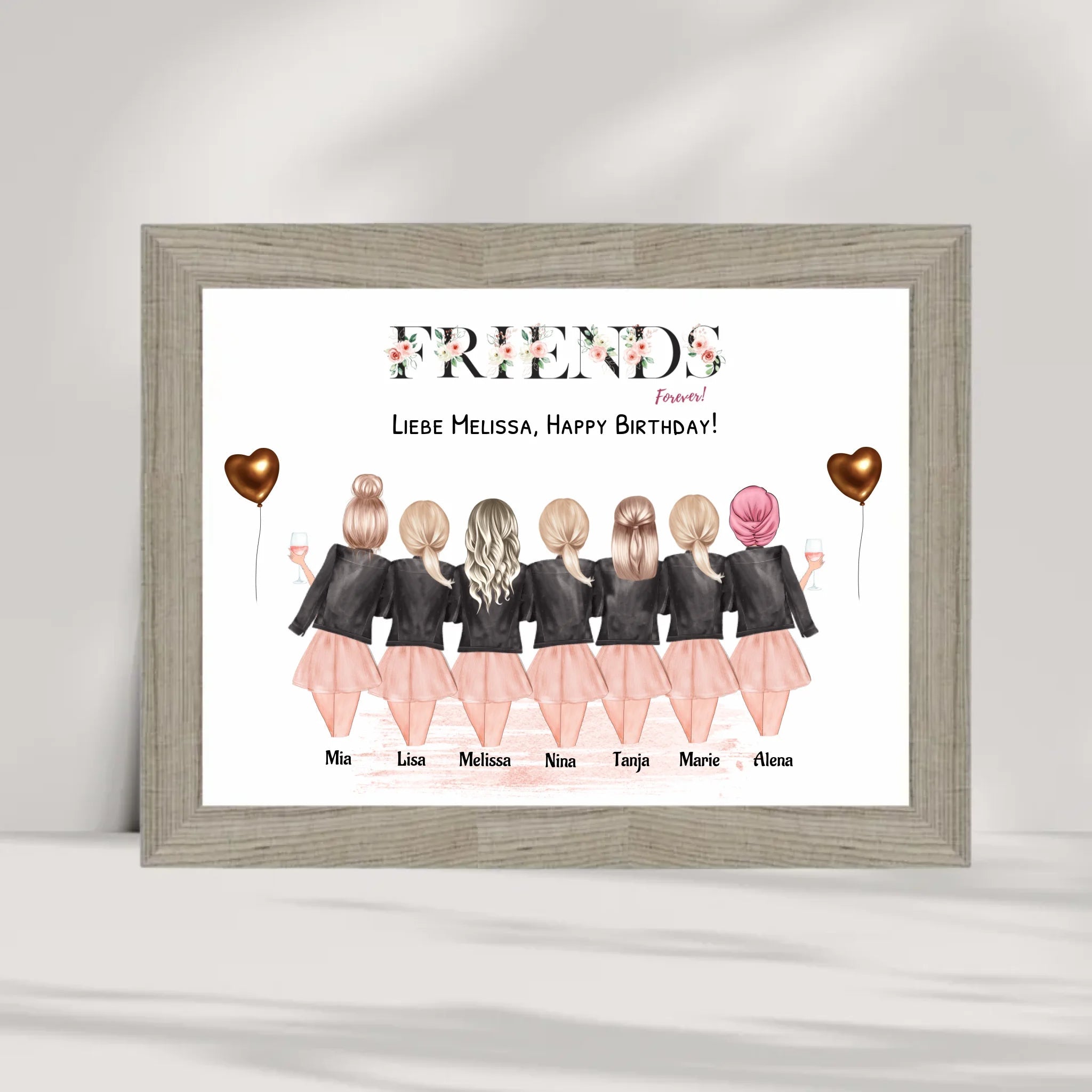 7 Freundinnen Bild personalisiert - Cantty