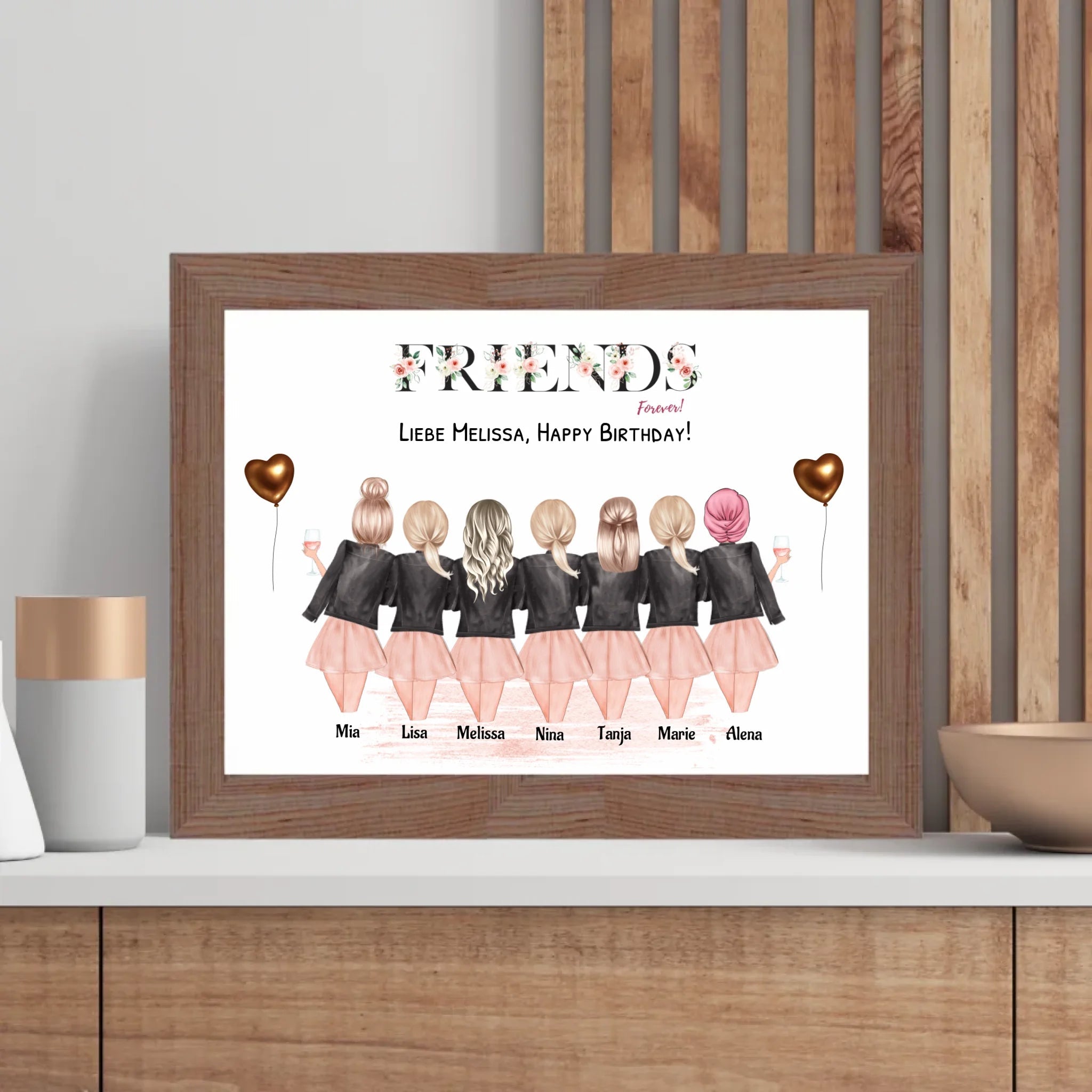 7 Freundinnen Bild personalisiert - Cantty