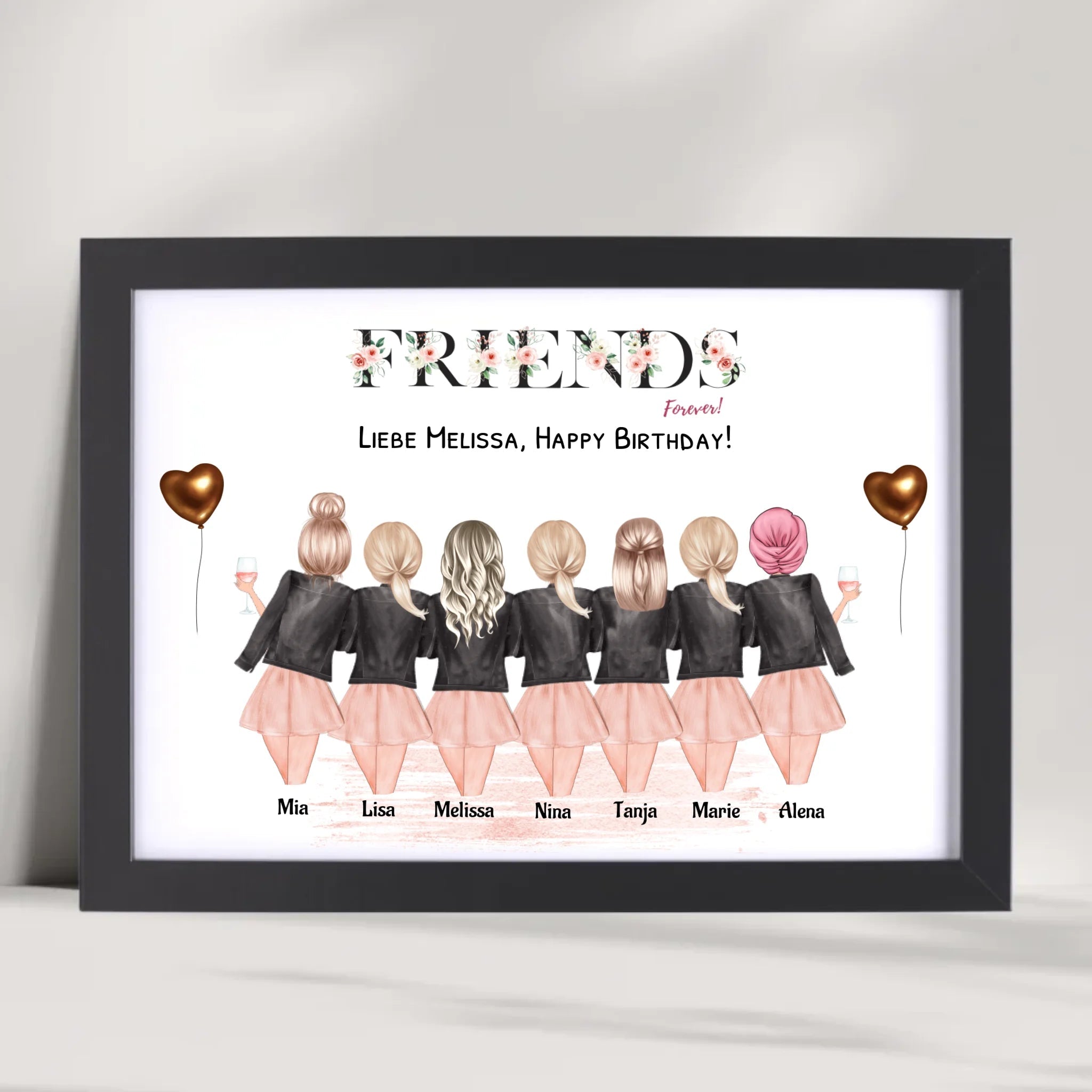 7 Freundinnen Bild personalisiert - Cantty