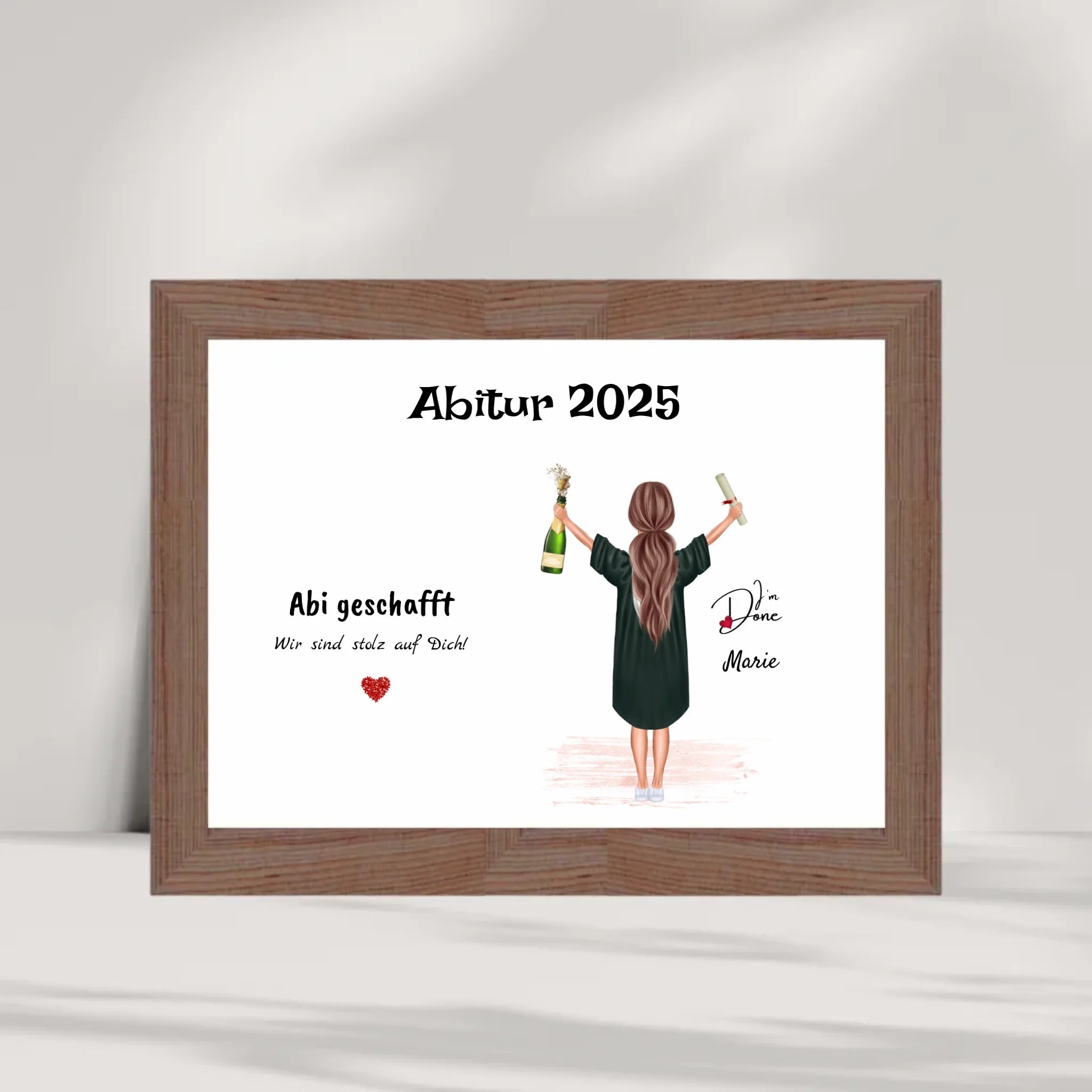 Abi Abschlussgeschenk Bild personalisiert Frau - Cantty