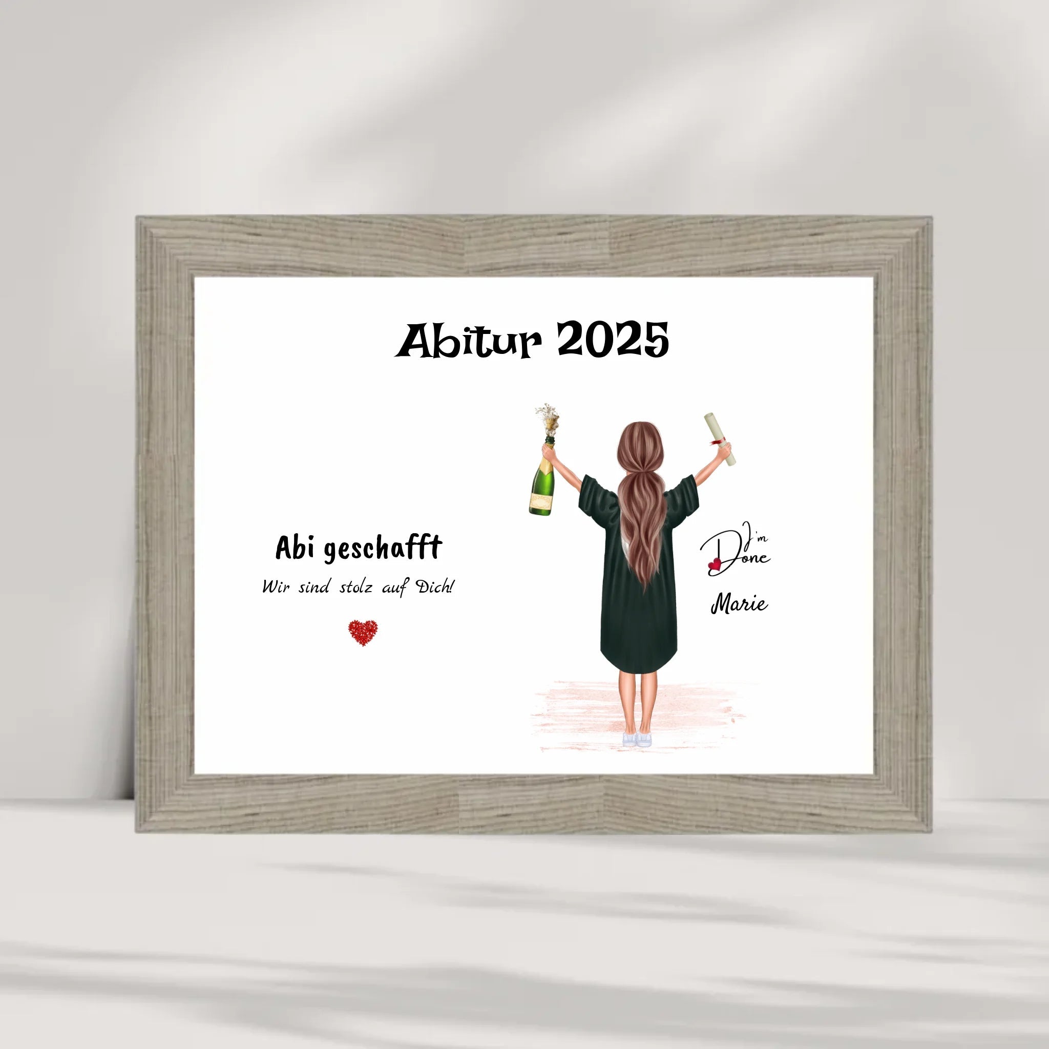 Abi Abschlussgeschenk Bild personalisiert Frau - Cantty