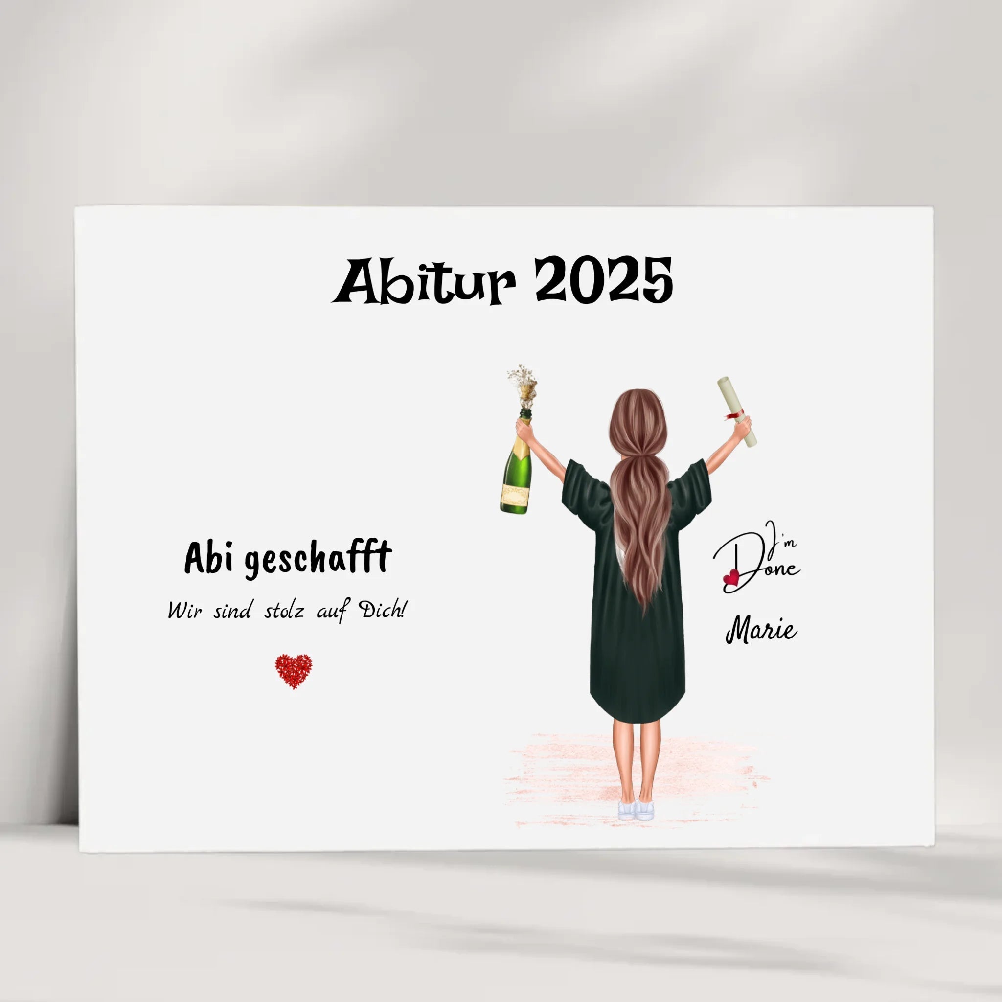 Abi Abschlussgeschenk Bild personalisiert Frau - Cantty