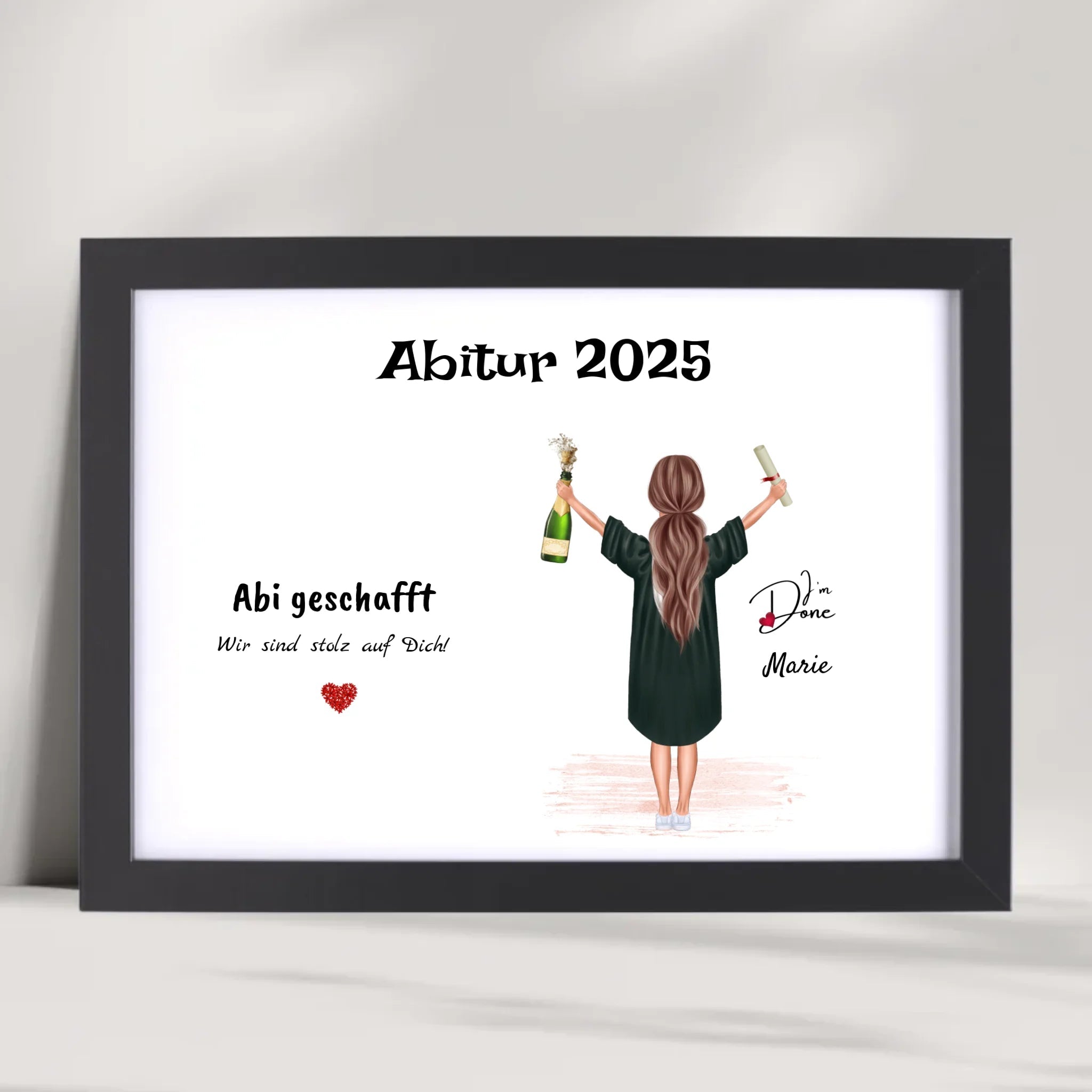 Abi Abschlussgeschenk Bild personalisiert Frau - Cantty