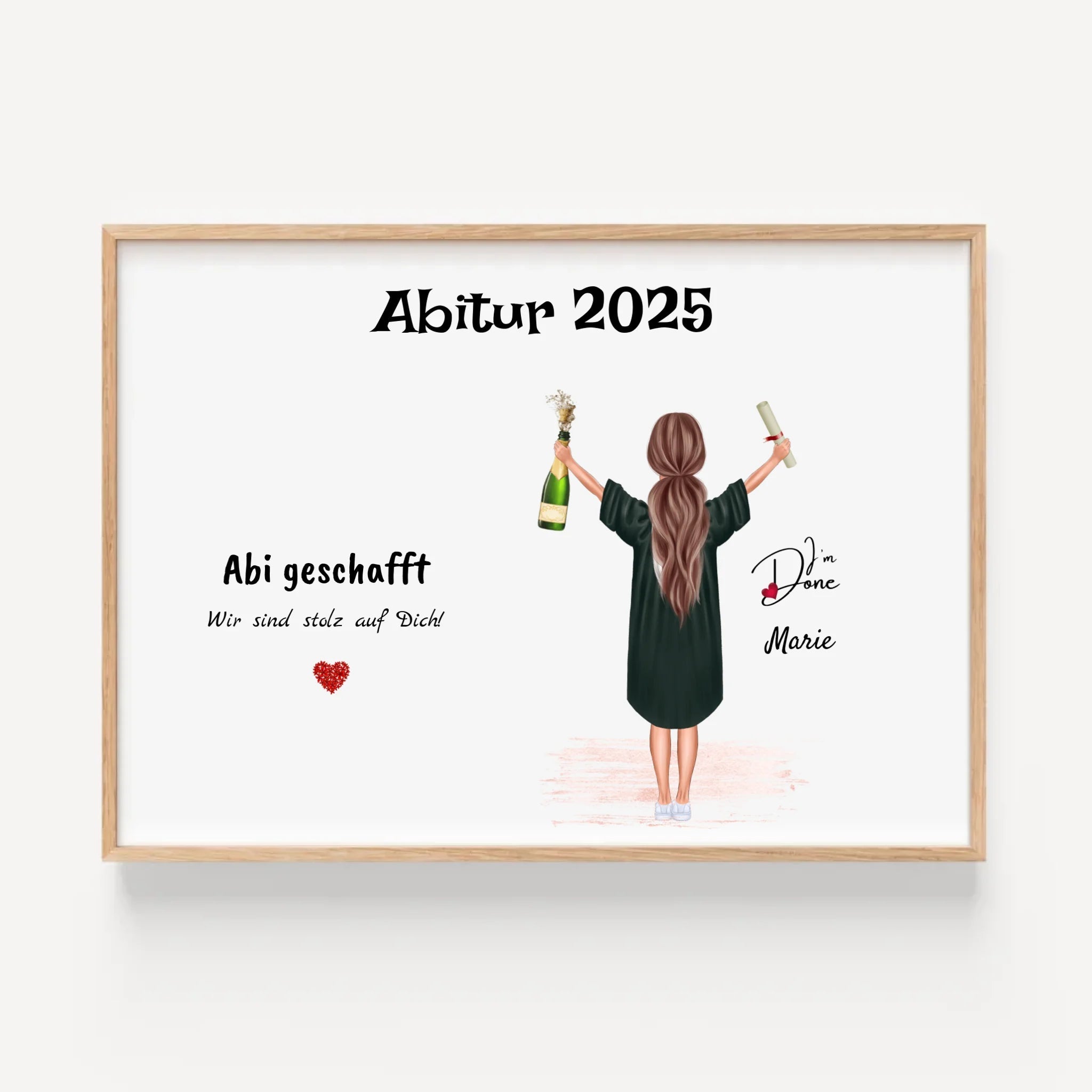 Abi Abschlussgeschenk Bild personalisiert Frau - Cantty