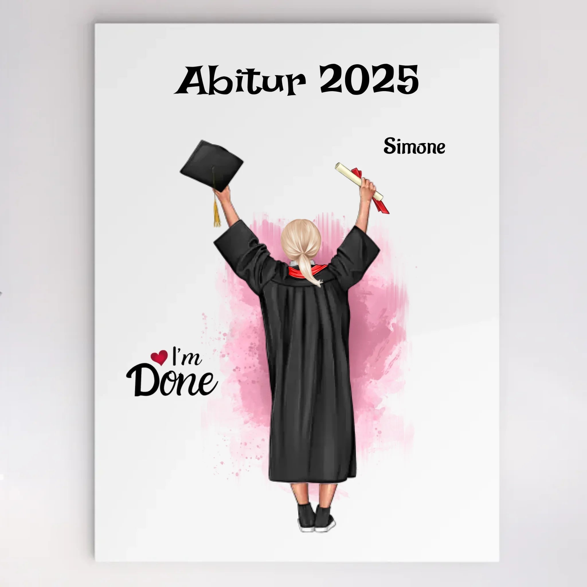 Abitur Acrylglas Bild Geschenk bestandene Prüfung personalisiert - Cantty