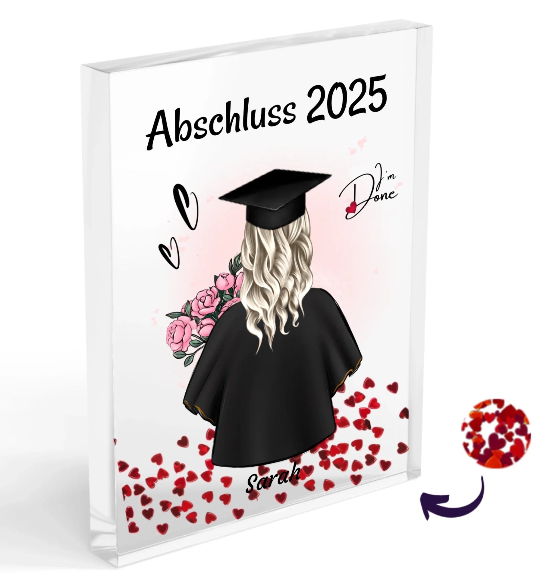 Personalisierbarer Abschluss-Teddybär 2025 – 20 Cm, Mit Text & Foto, Inkl. Abschlusskappe & Talar