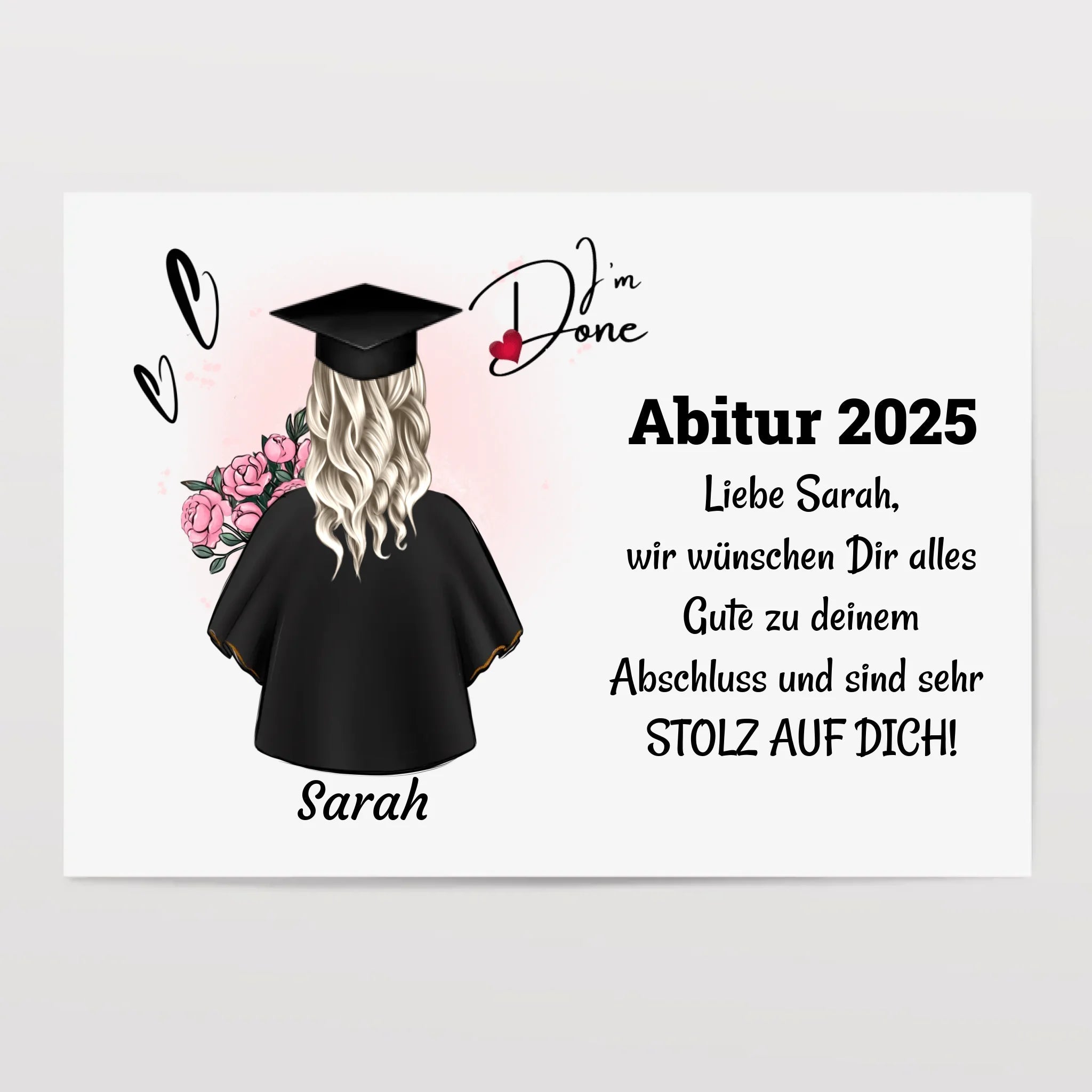 Abitur bestanden Poster Geschenk für Sie - Cantty