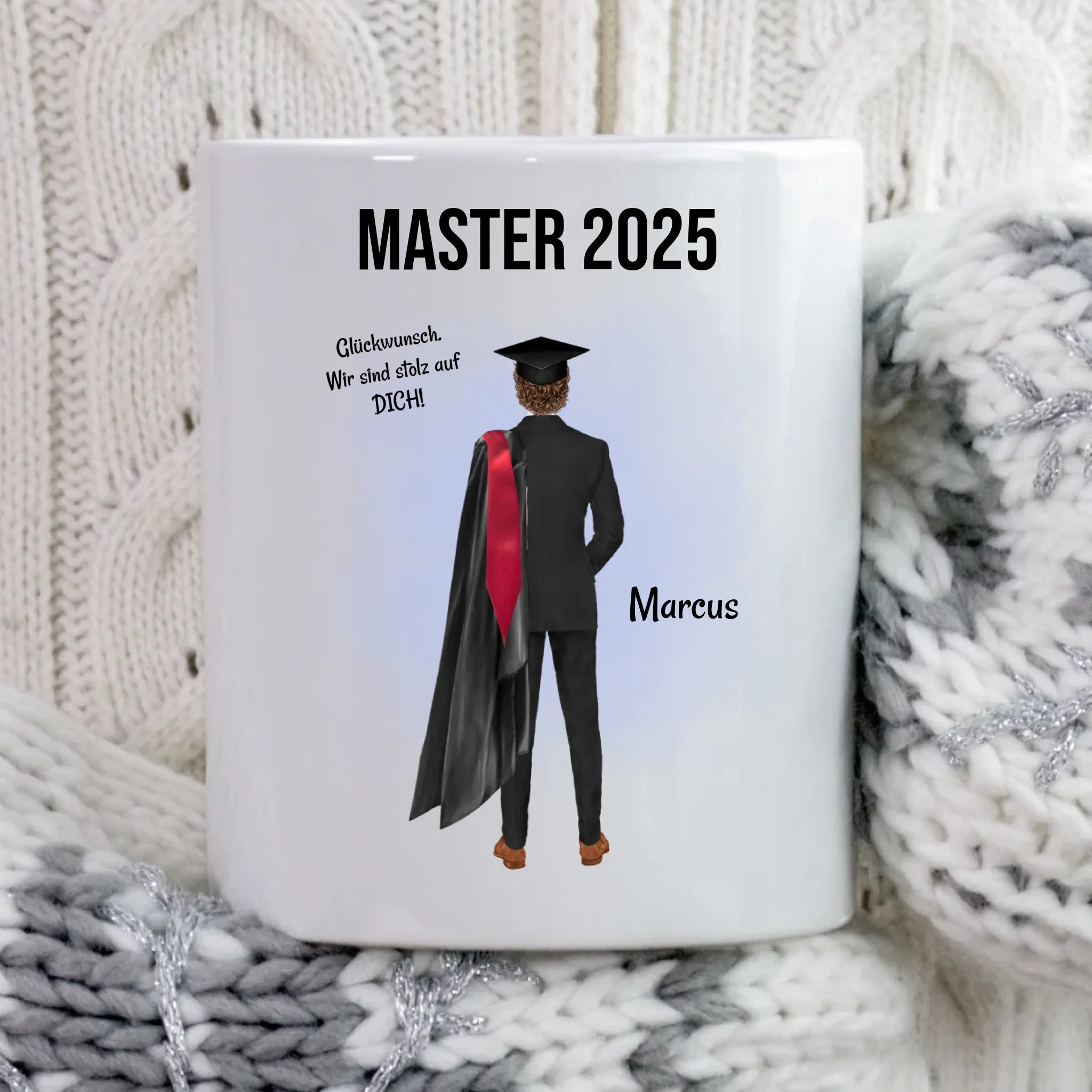 Abschlussgeschenk Mann Tasse Bachelor & Master - Cantty