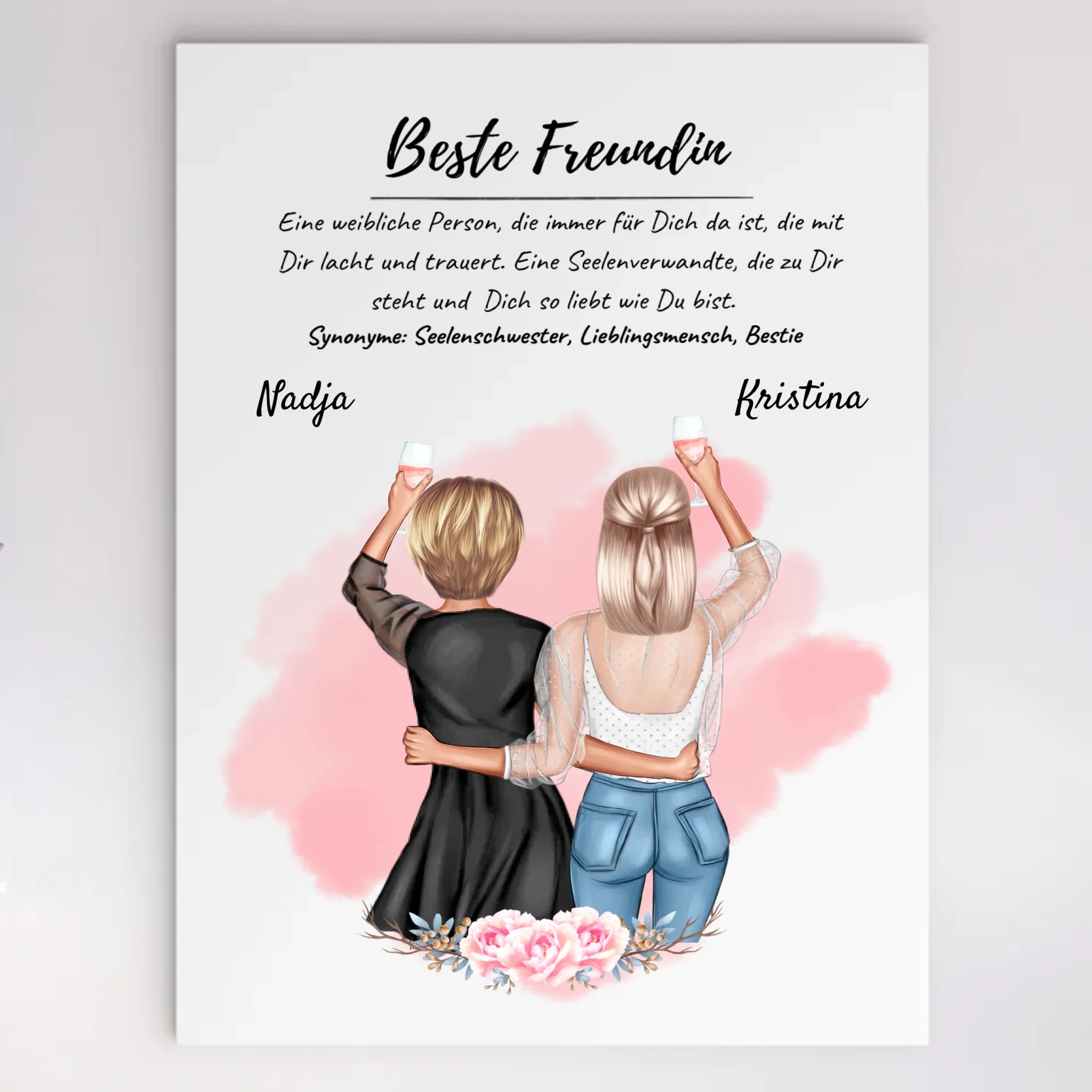 Acrylglas Geschenk für beste Freundin personalisiert - Cantty