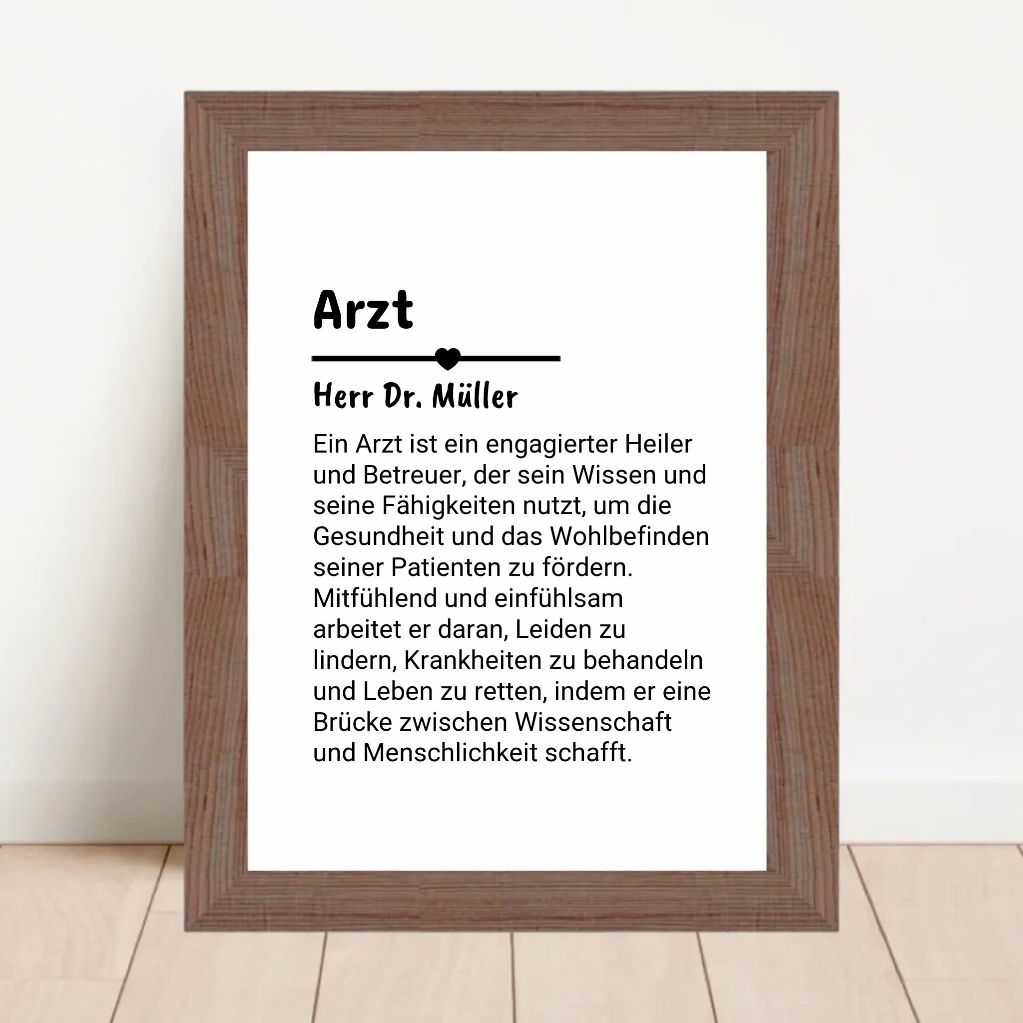 Arzt Definition Poster Geschenk personalisiert - Cantty