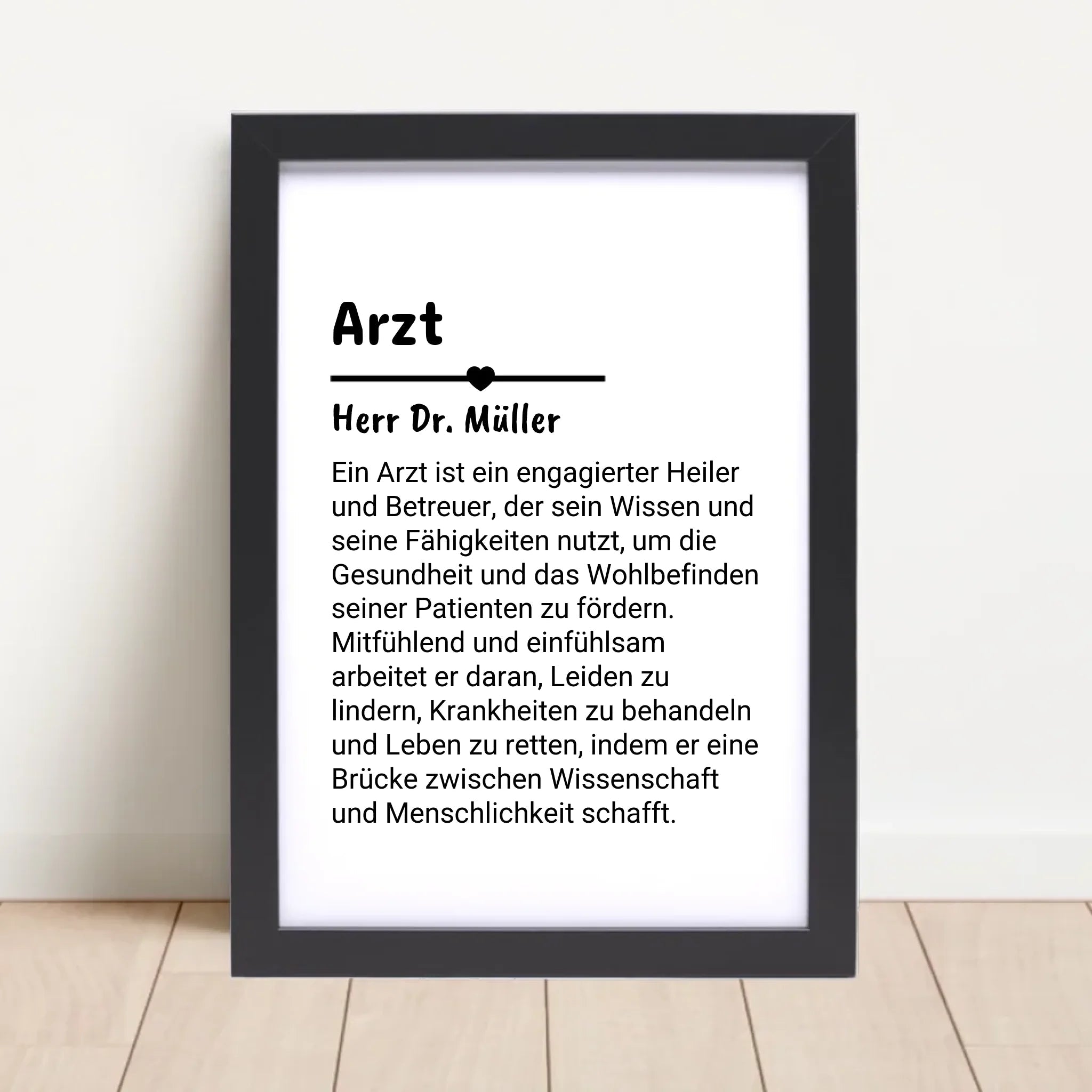 Arzt Definition Poster Geschenk personalisiert - Cantty