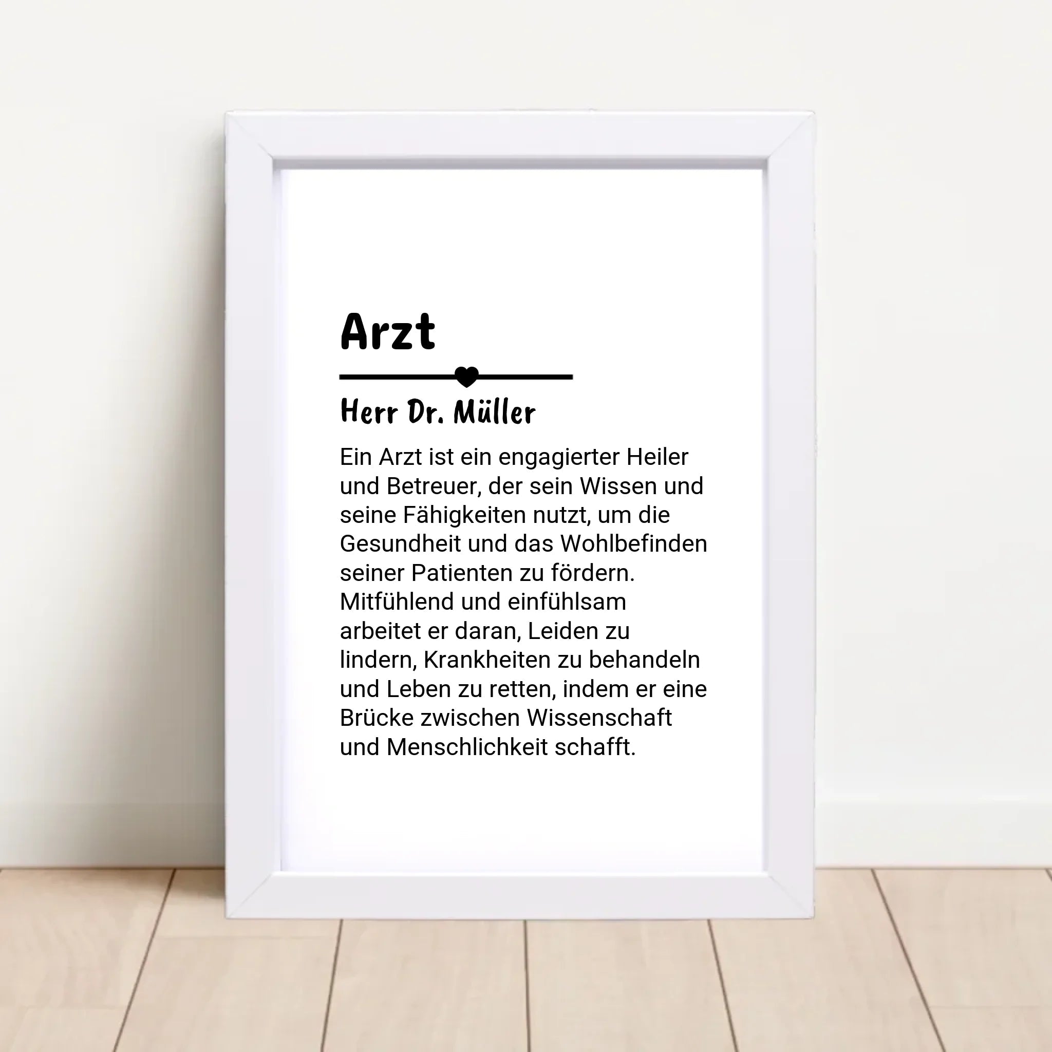 Arzt Definition Poster Geschenk personalisiert - Cantty