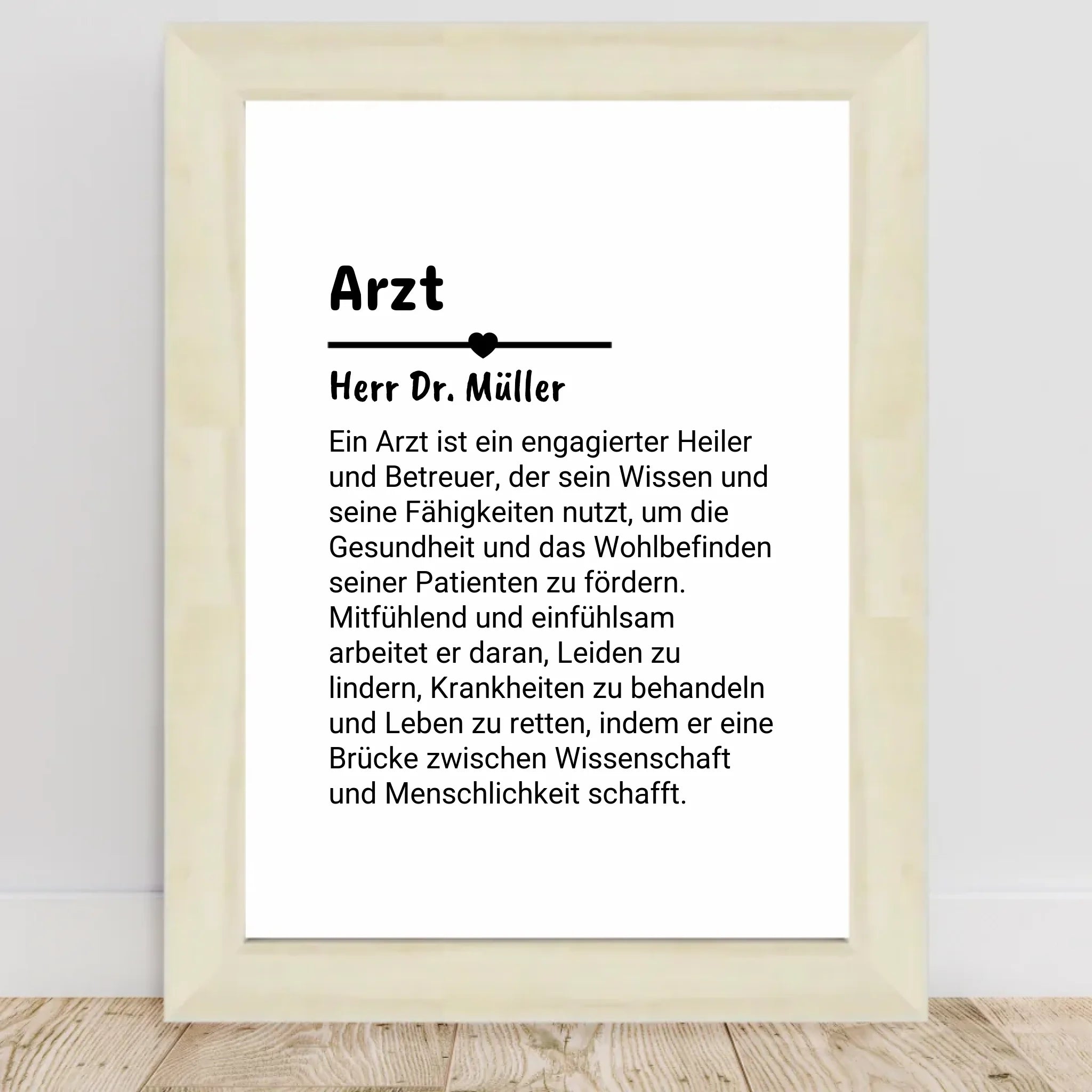 Arzt Definition Poster Geschenk personalisiert - Cantty